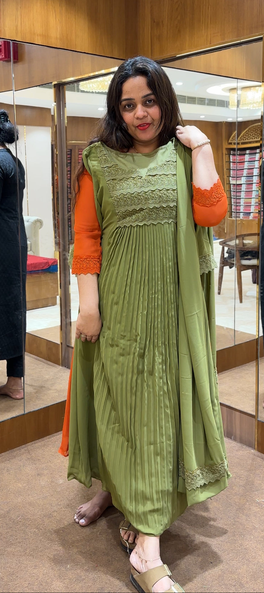 IHA'S IN-HOUSE DESIGNER ALINE TOP AND DUPATTA - IHA 21426