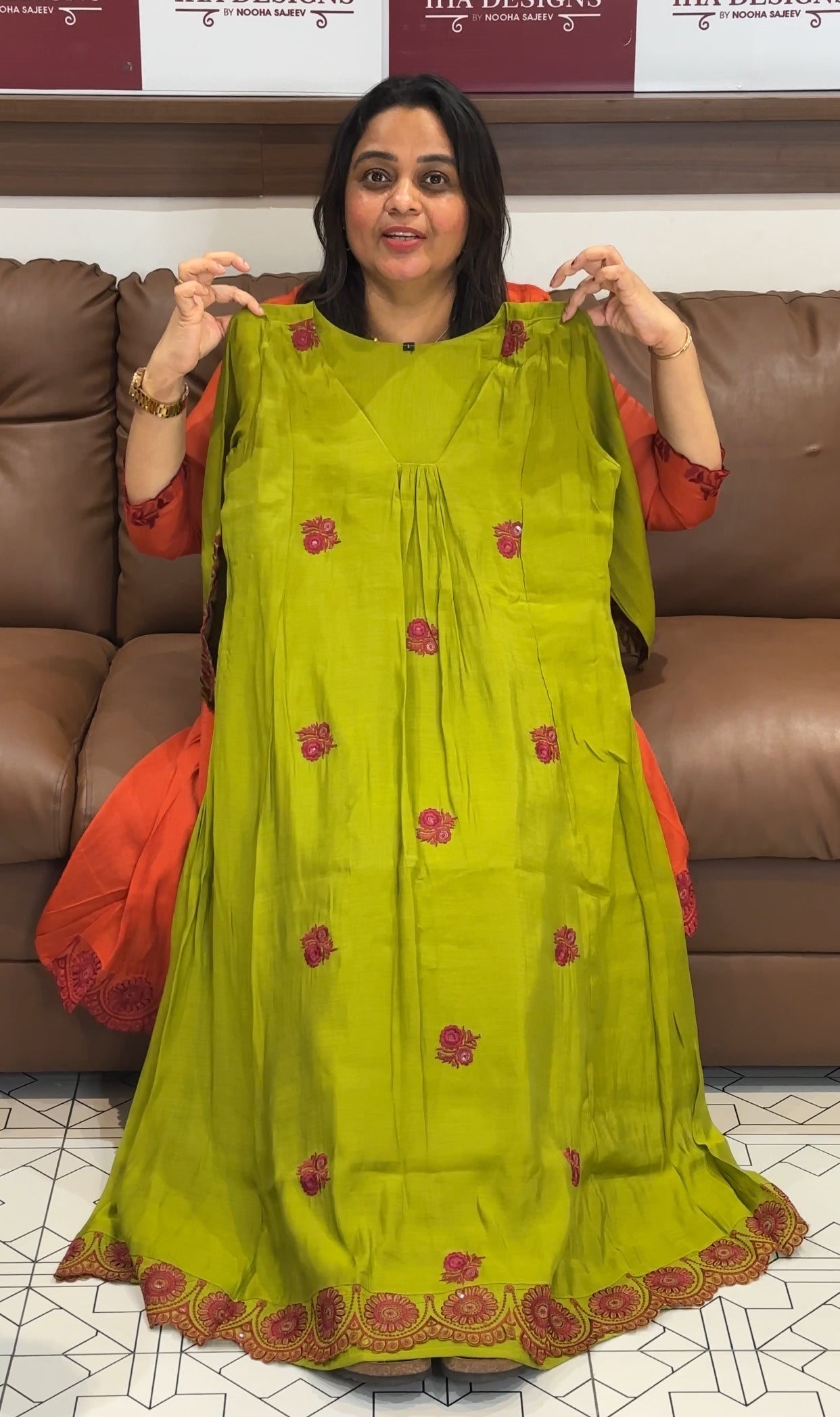 MALAI CHANDERI LONG TOPS - IHA 27329