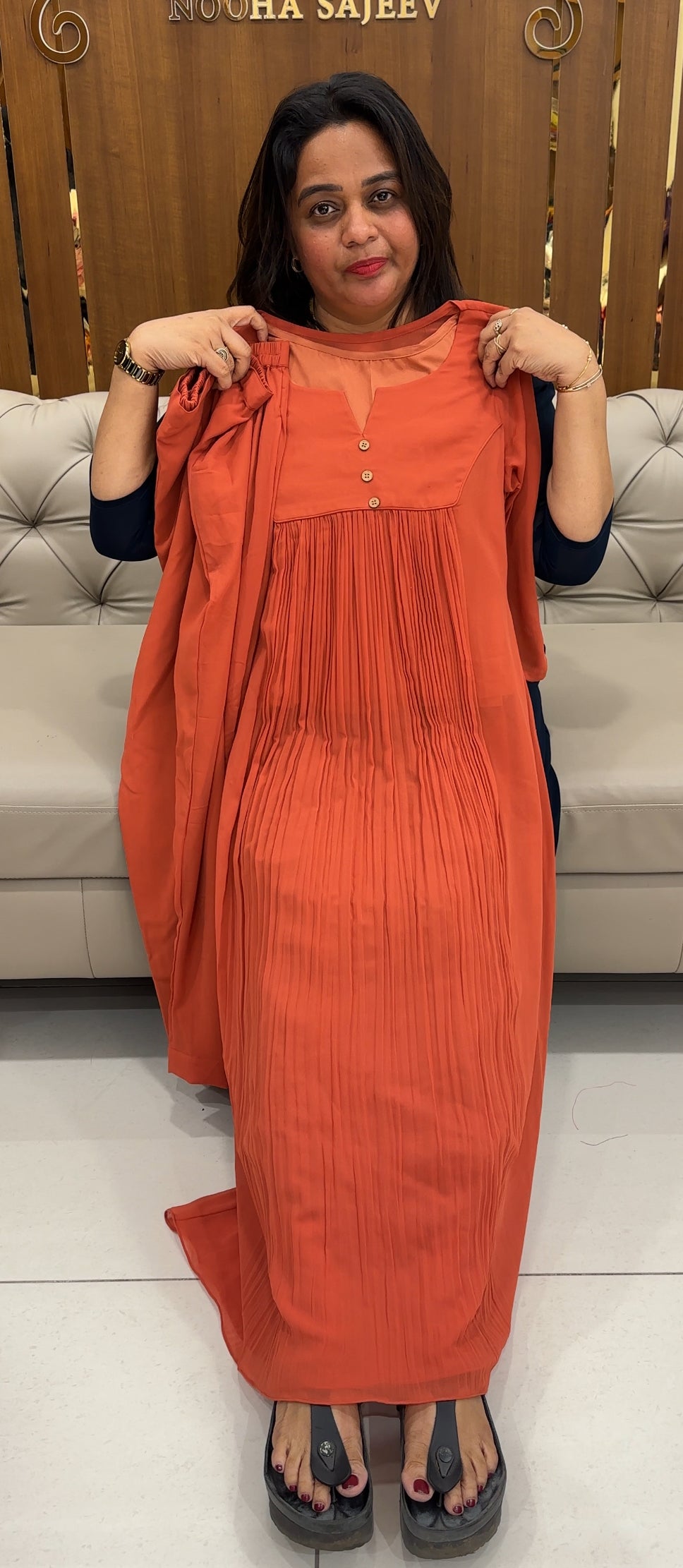 IHA'S IN-HOUSE GEORGETTE CO-ORDS SETS - IHA 25822