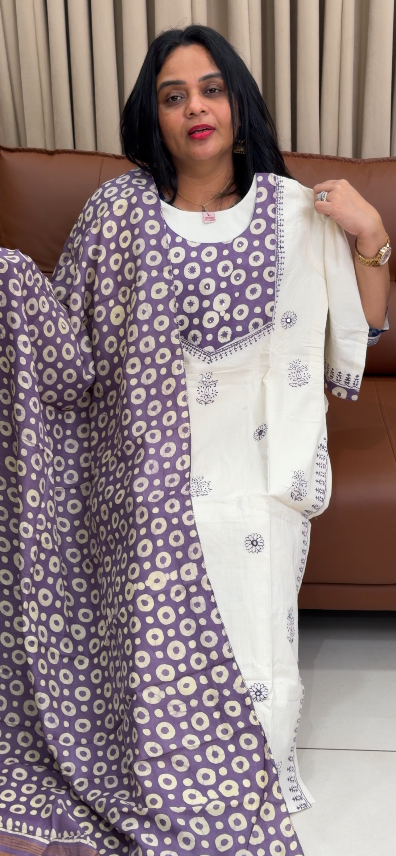 MUL MUL COTTON TOP, BOTTOM AND DUPATTA - IHA 34537