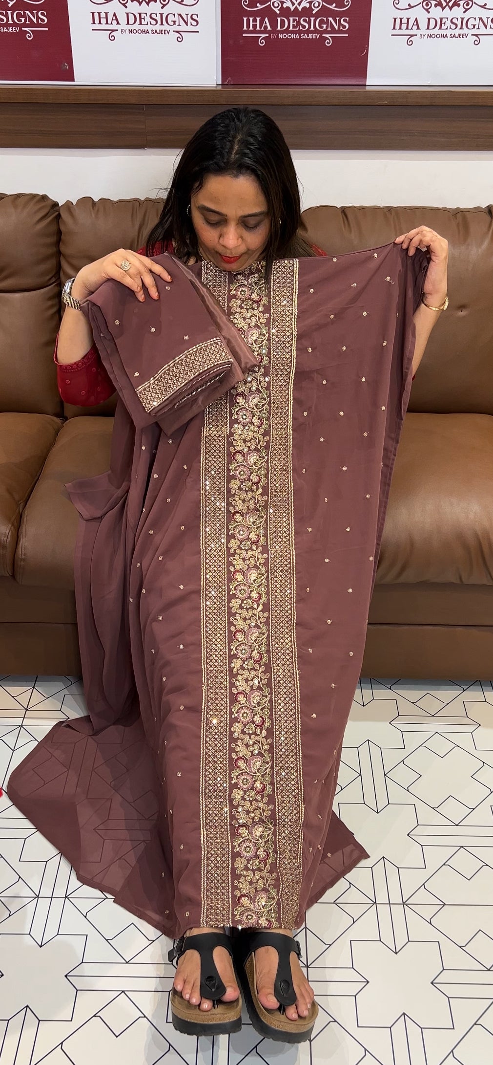 FAUX GEORGETTE UNSTITCHED SALWAR SUITS - IHA 22838