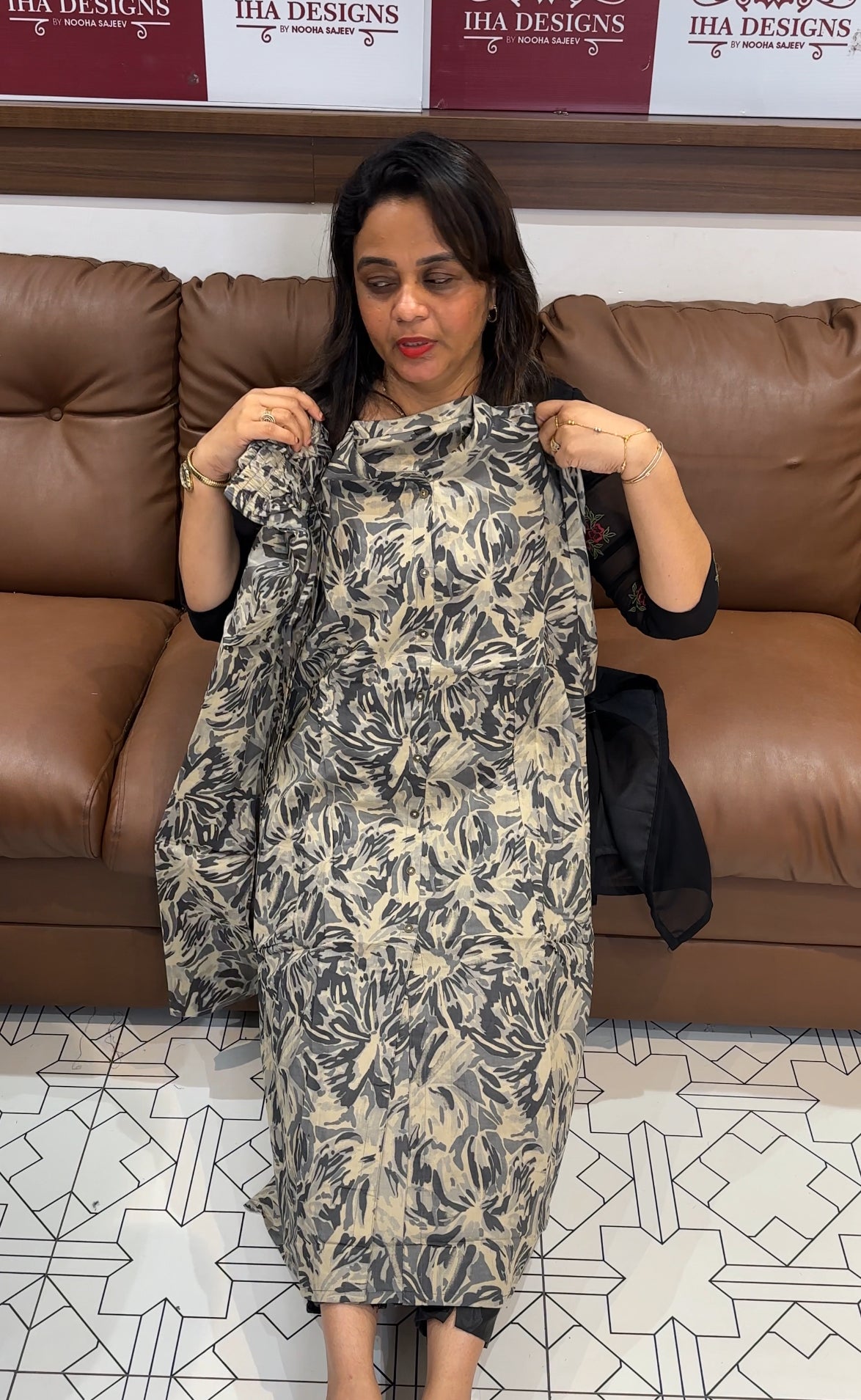 PRINTED COTTON TOP AND BOTTOM - IHA 24910