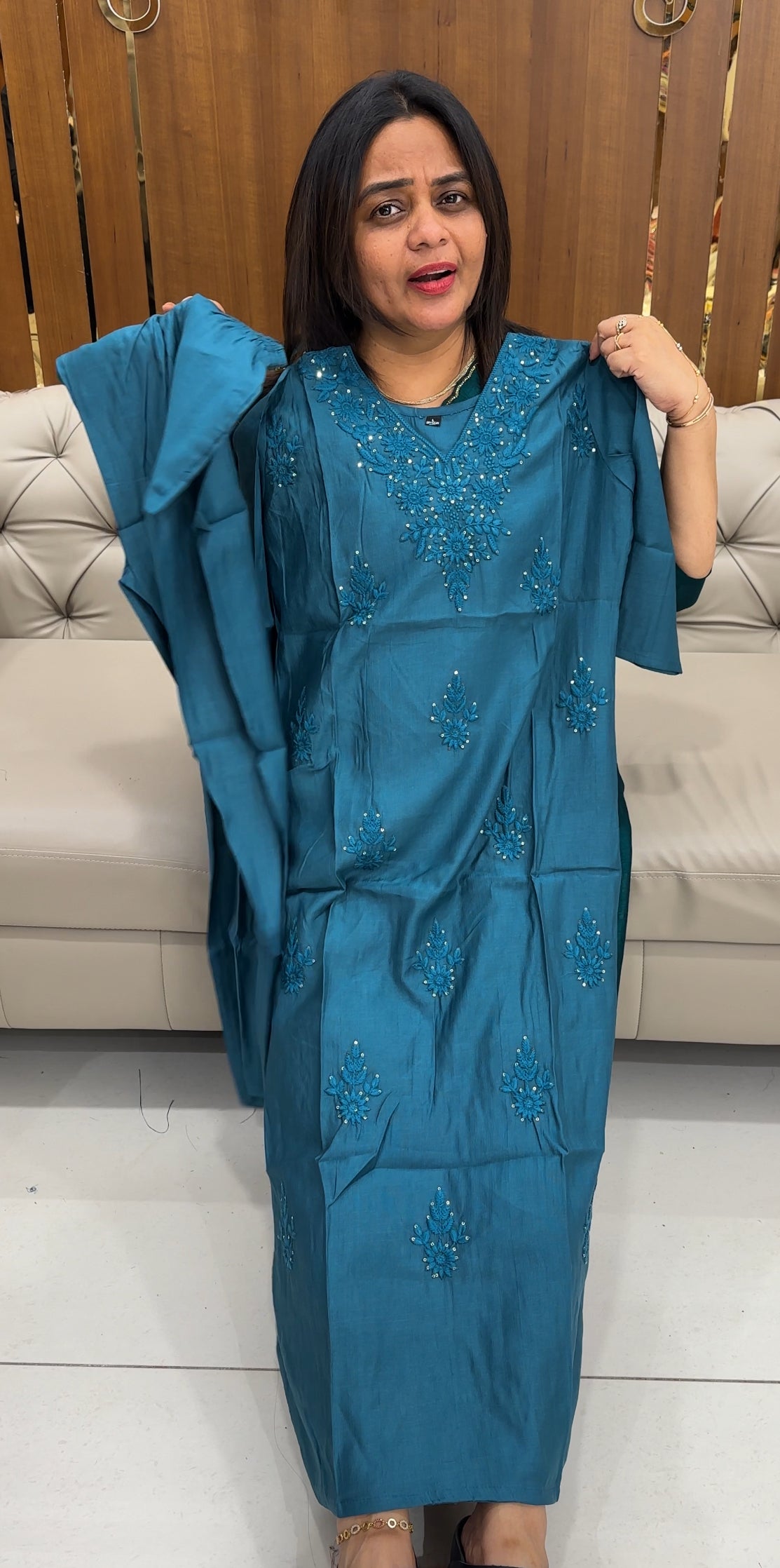 FORWARD SEMI RAW SILK TOP AND BOTTOM - IHA 26087