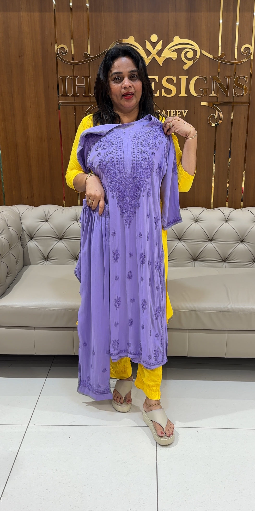 LUCKNOWI TOP AND BOTTOM - IHA 24836