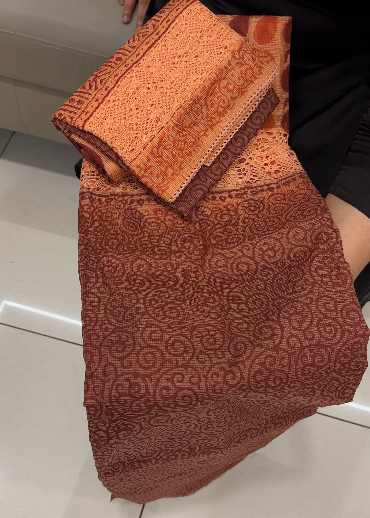 BLOCK PRINTED UNSTITCHED SALWAR SUITS - IHA 28601