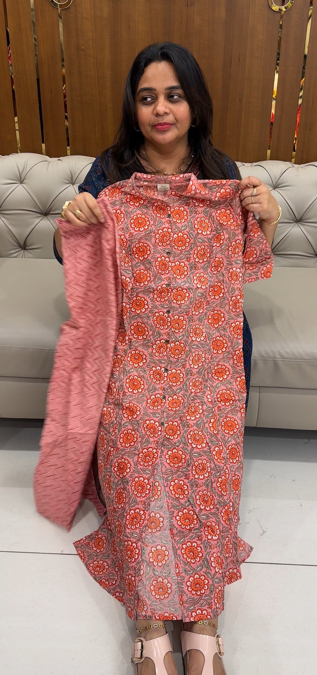 PRINTED COTTON TOP AND BOTTOM - IHA 26907
