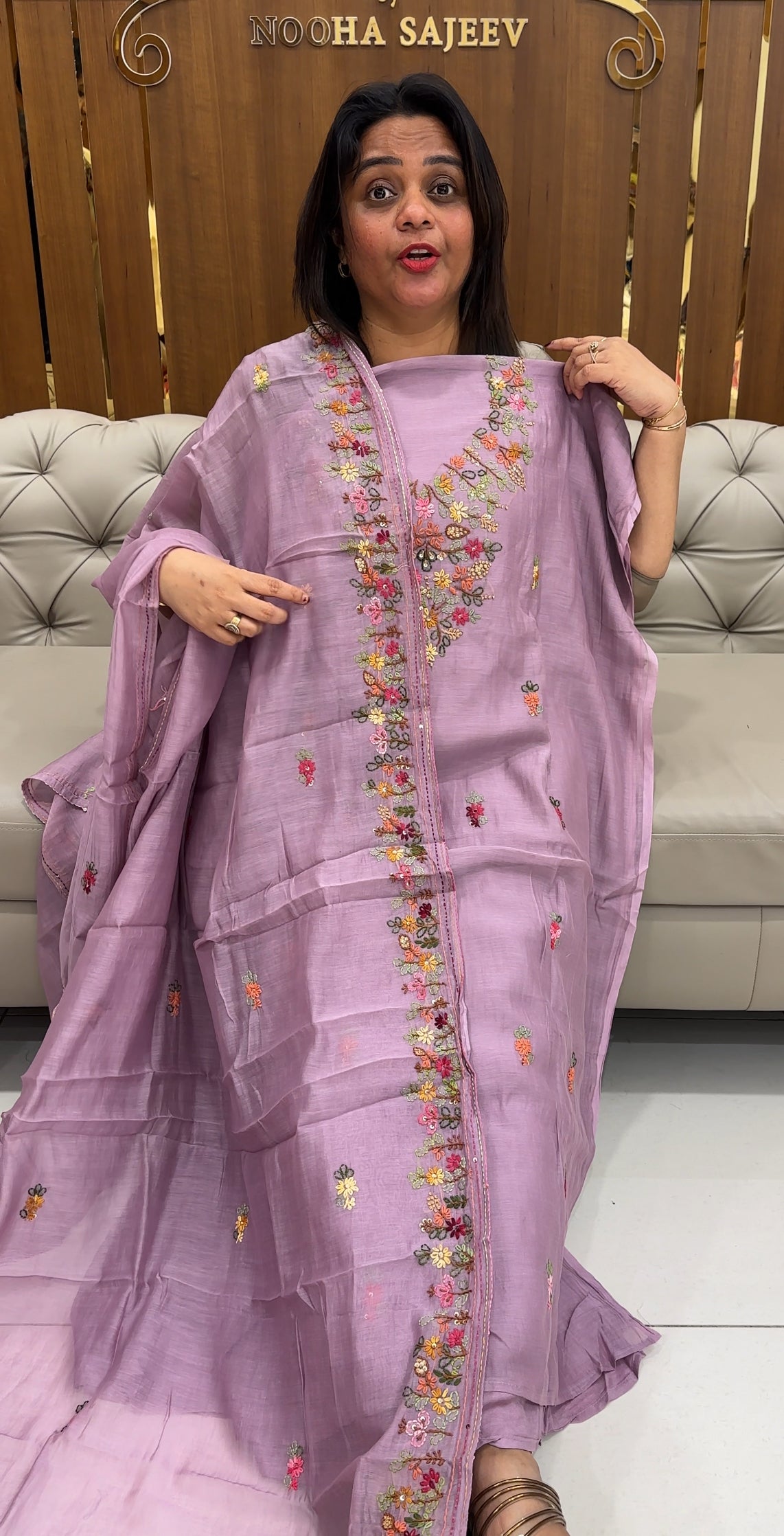 MALAI CHANDERI UNSTITCHED SALWAR SUITS - IHA 25814