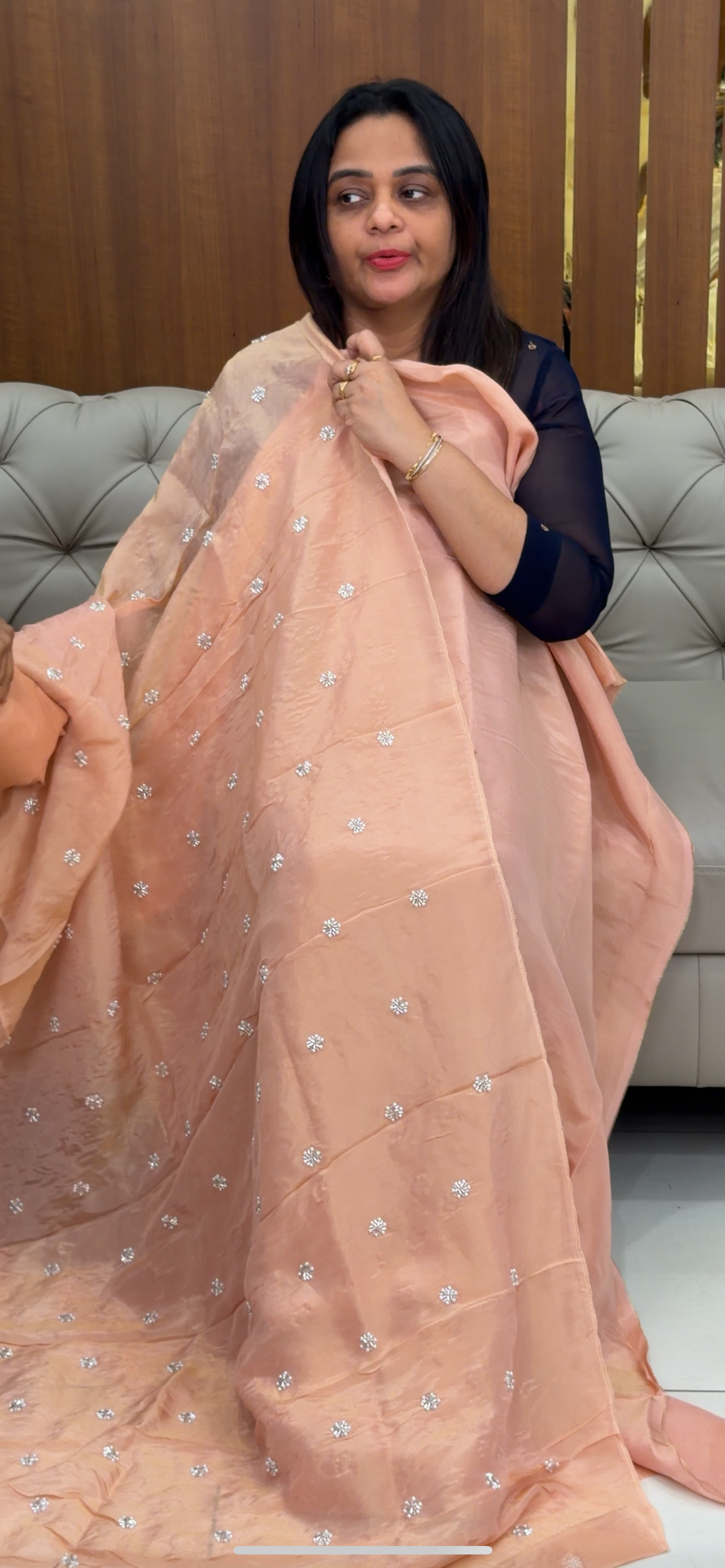 BANARASI TISSUE UNSTITCHED SALWAR SUITS - IHA 29498