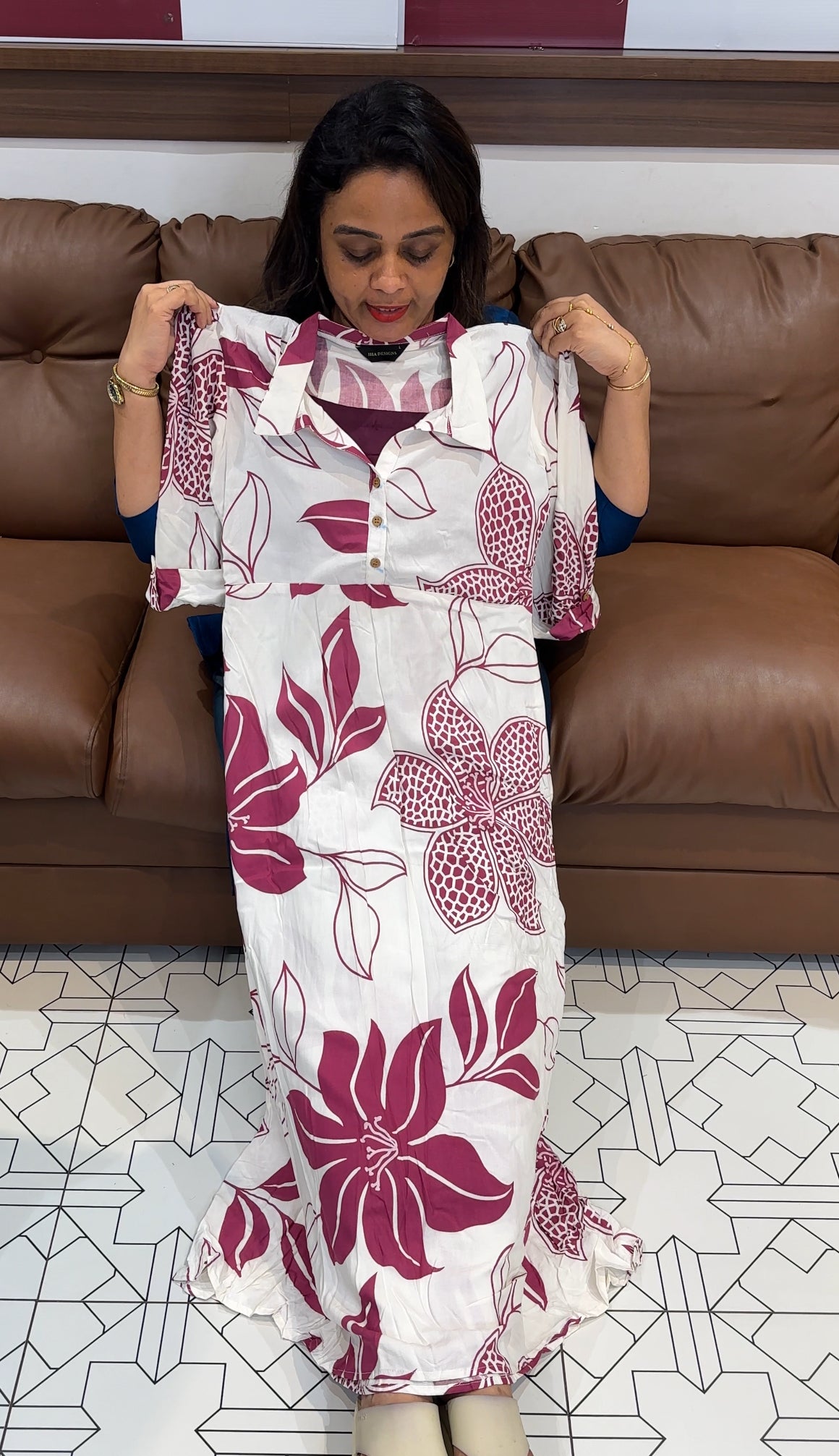 VISCOSE RAYON LONG TOPS - IHA 24824