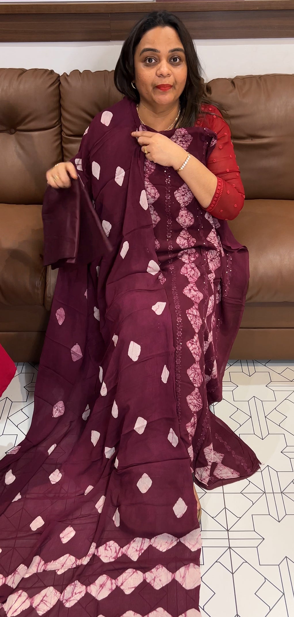 BATIK PRINTED UNSTITCHED SALWAR SUITS - IHA 22755