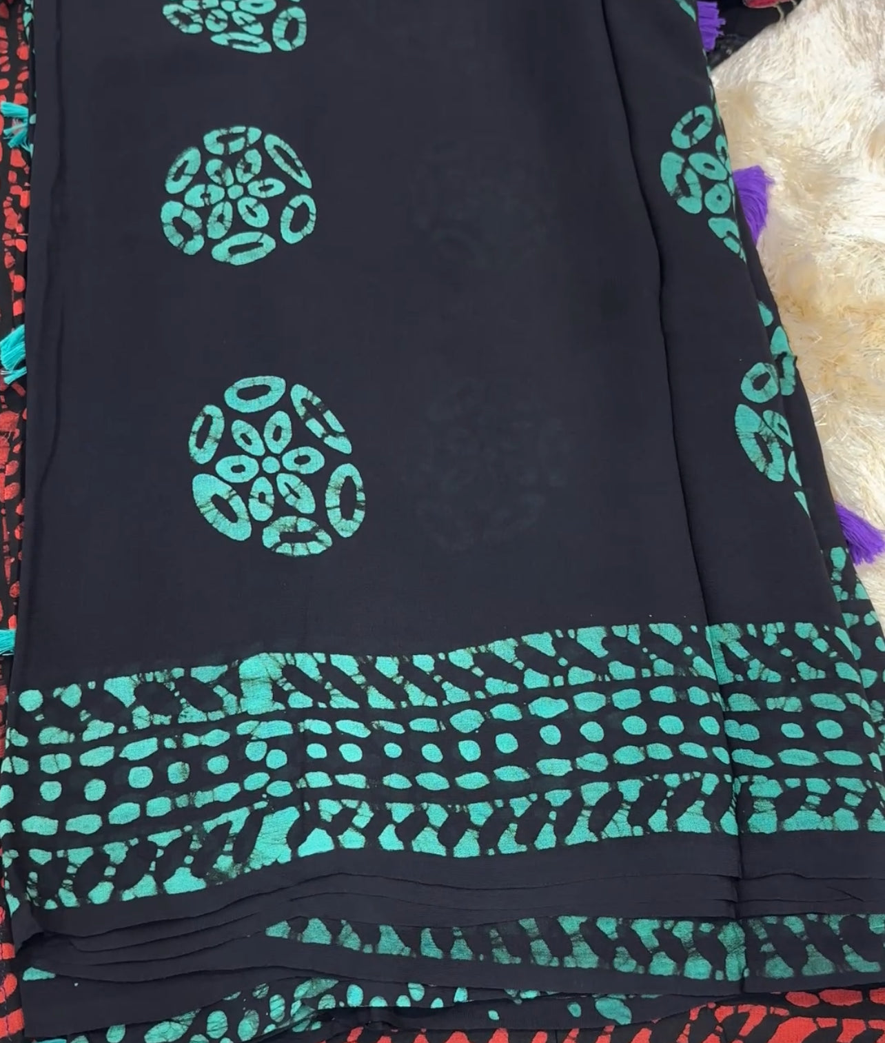 BATIK PRINTED SAREES - IHA 29249