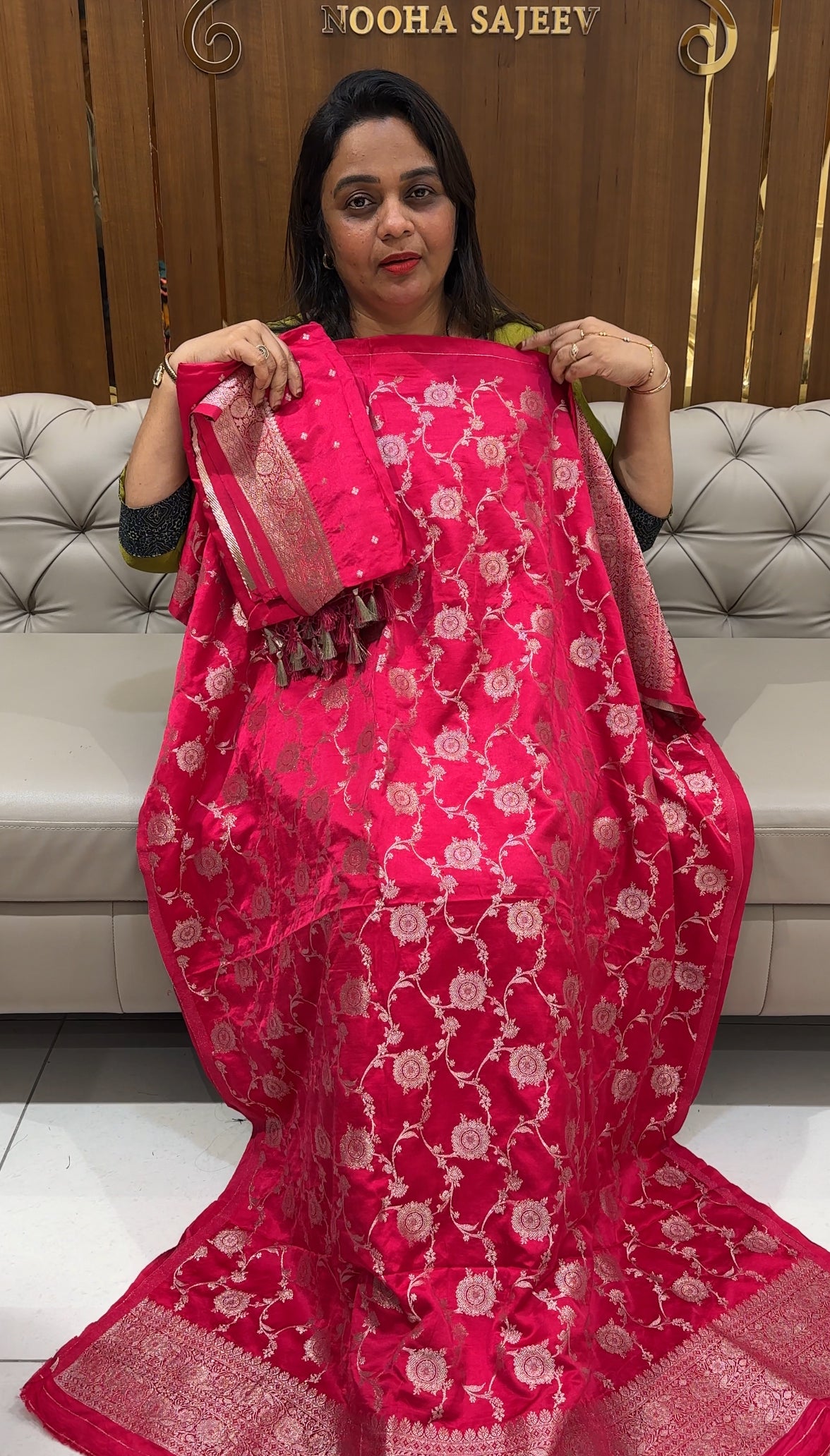SATIN KATAN UNSTITCHED SALWAR SUITS - IHA 24594