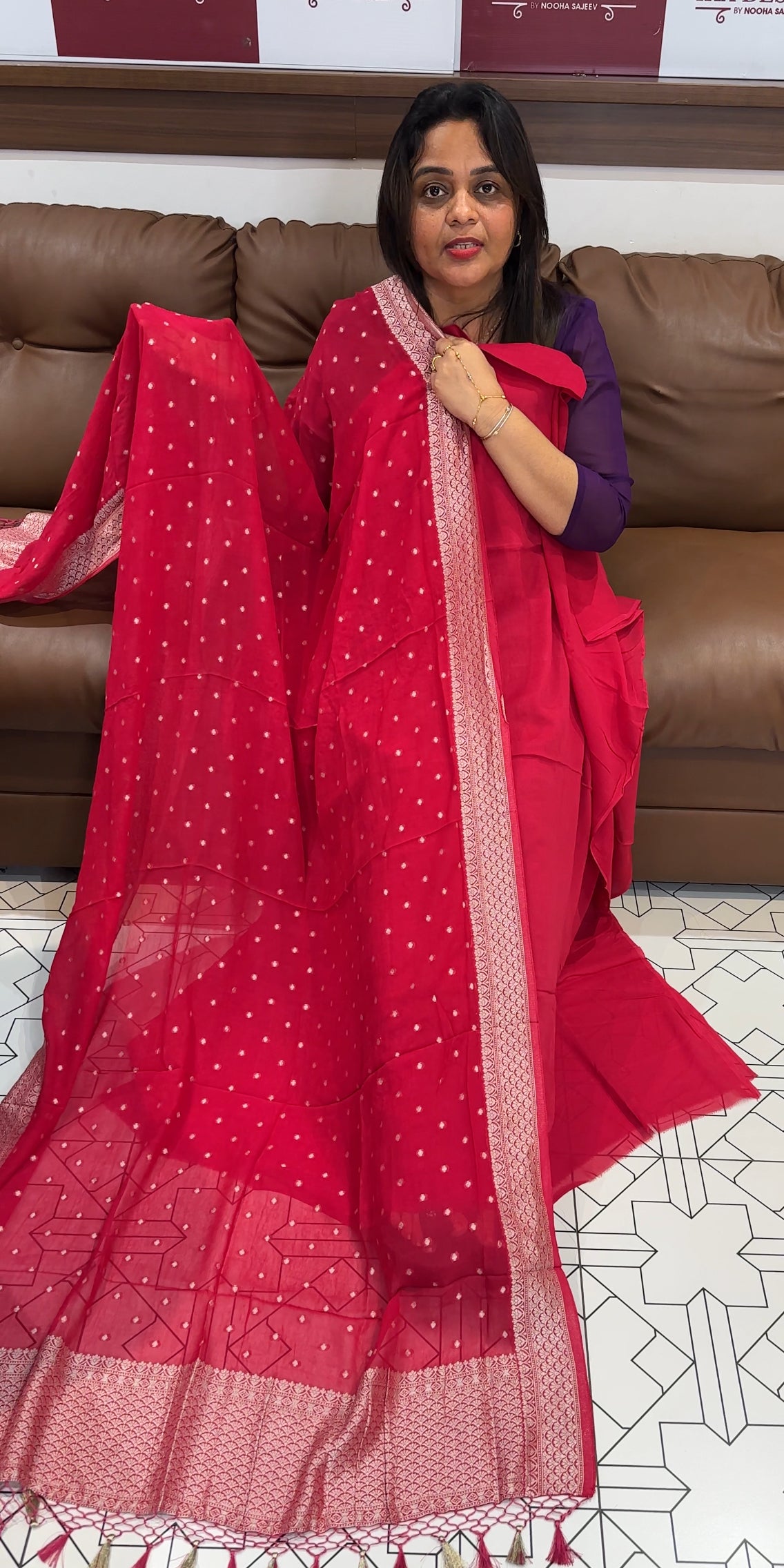 BANARASI UNSTITCHED SALWAR SUITS - IHA 24666
