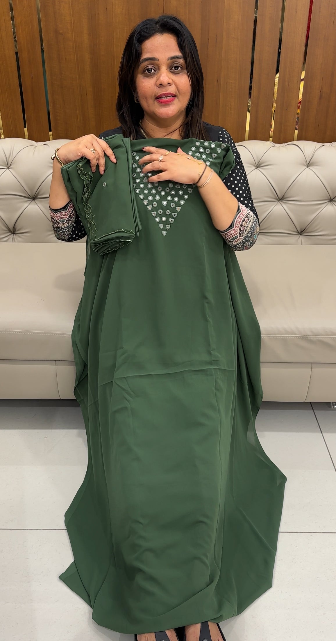 FAUX GEORGETTE UNSTITCHED SALWAR SUITS - 25980