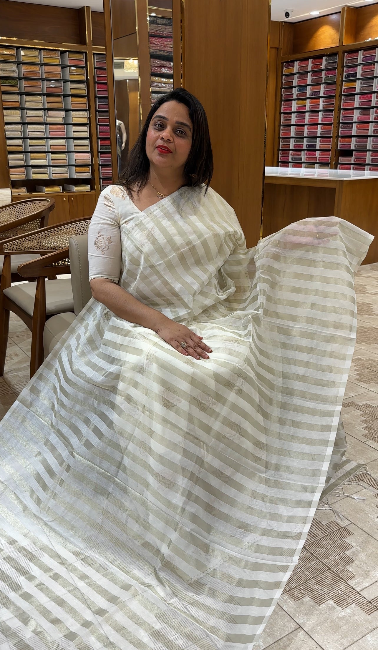 MALAI CHANDERI ONAM SAREES - IHA 25360