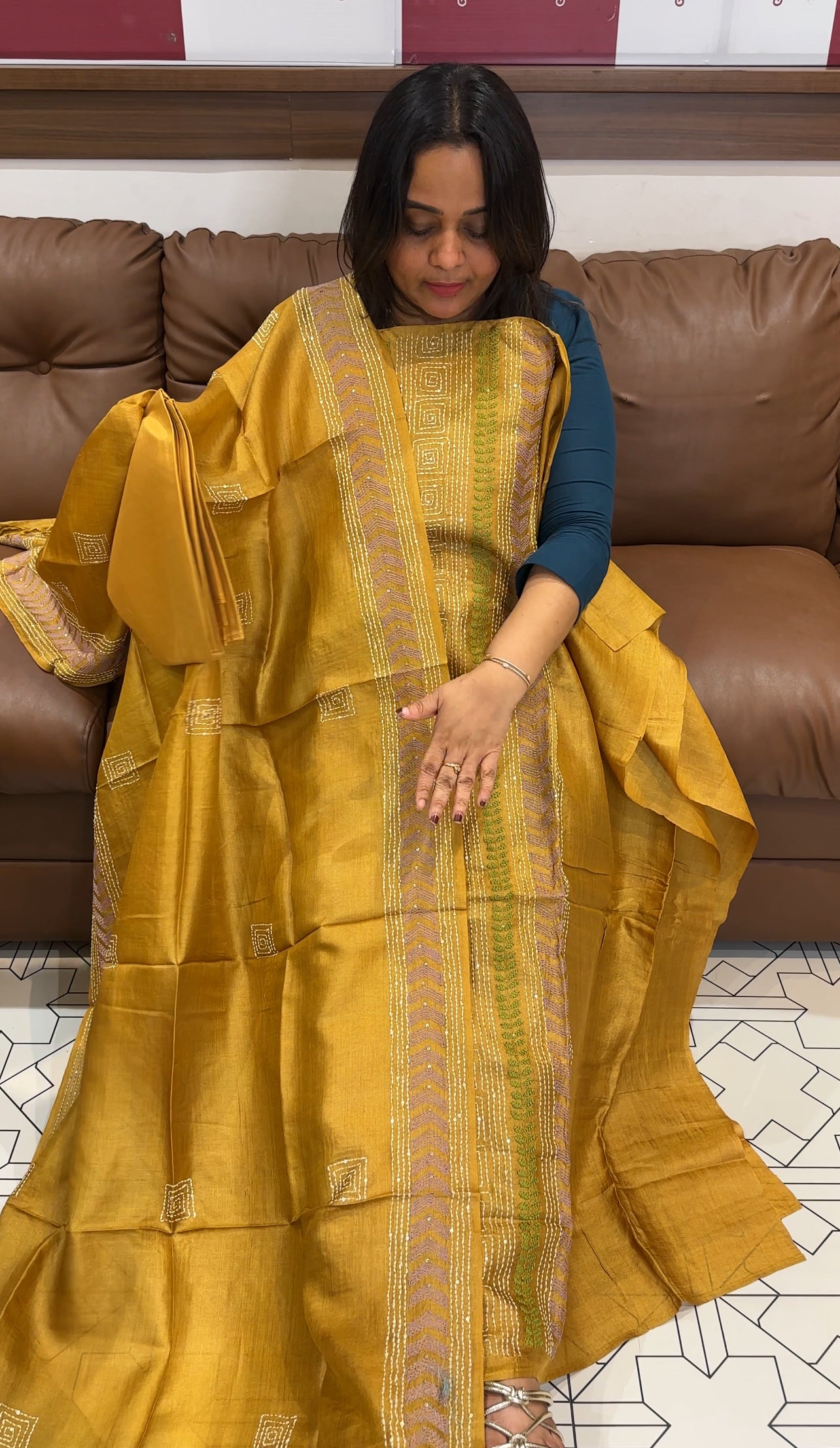 TUSSUR UNSTITCHED SALWAR SUITS - IHA 27225