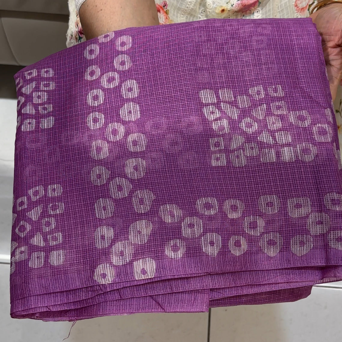 NET KOTA BATIK PRINTED SAREES - IHA 25039