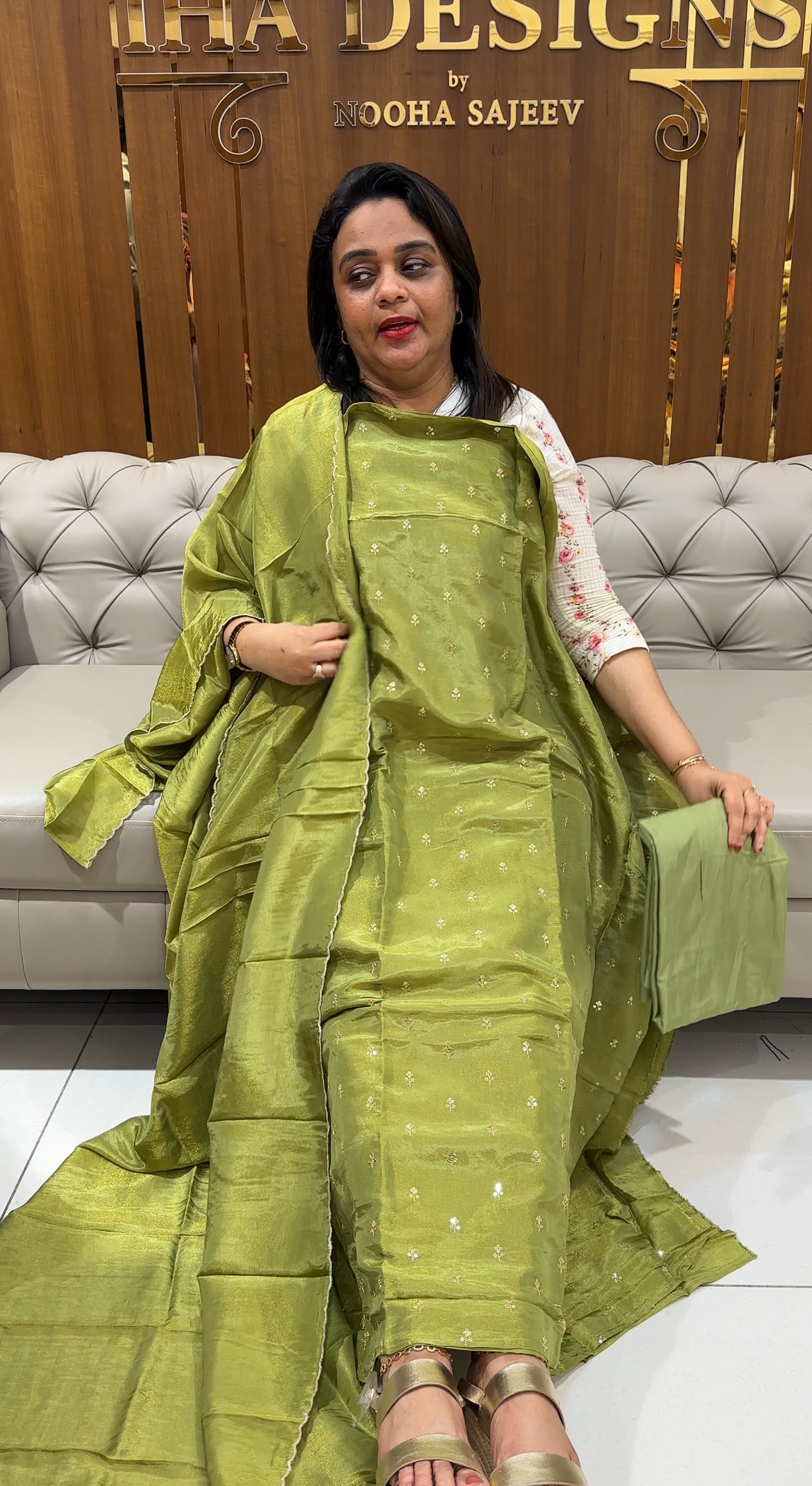 TISSUE BANARASI UNSTITCHED SALWAR SUITS - IHA 25098