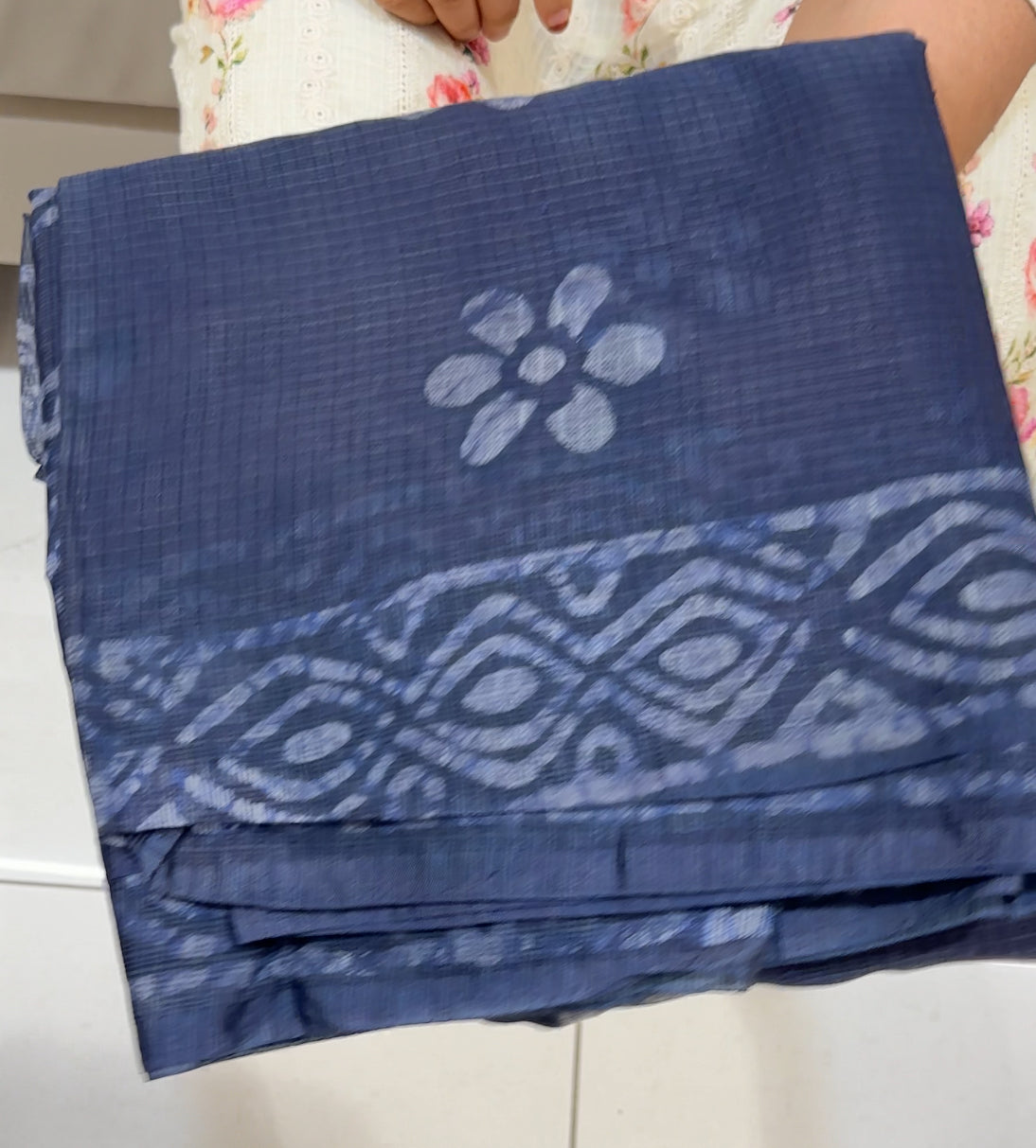NET KOTA BATIK PRINTED SAREES - IHA 25059