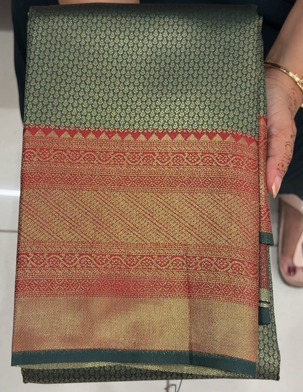 SEMI BROCADE SAREES - IHA 27430
