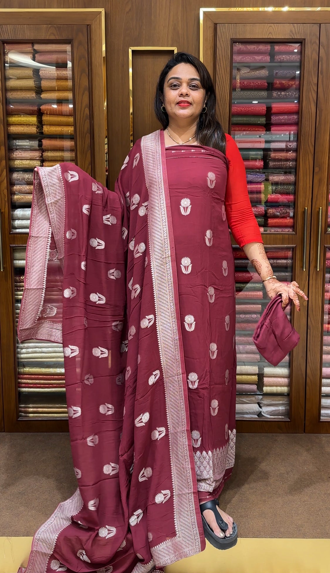 VISCOSE GEORGETTE UNSTITCHED SALWAR SUITS - IHA 23687