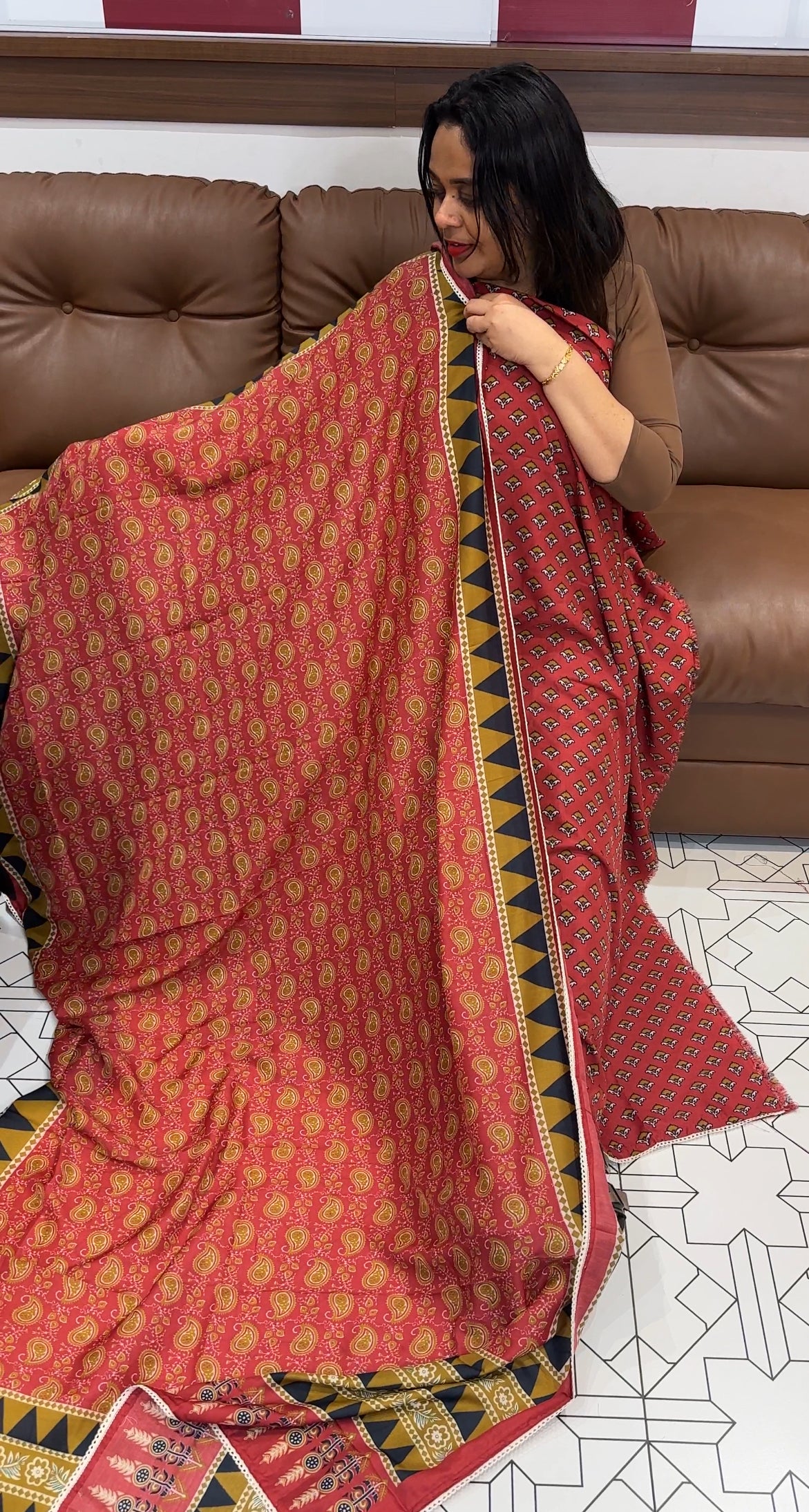 PRINTED MUSLIN UNSTITCHED SALWAR SUITS - IHA 20668