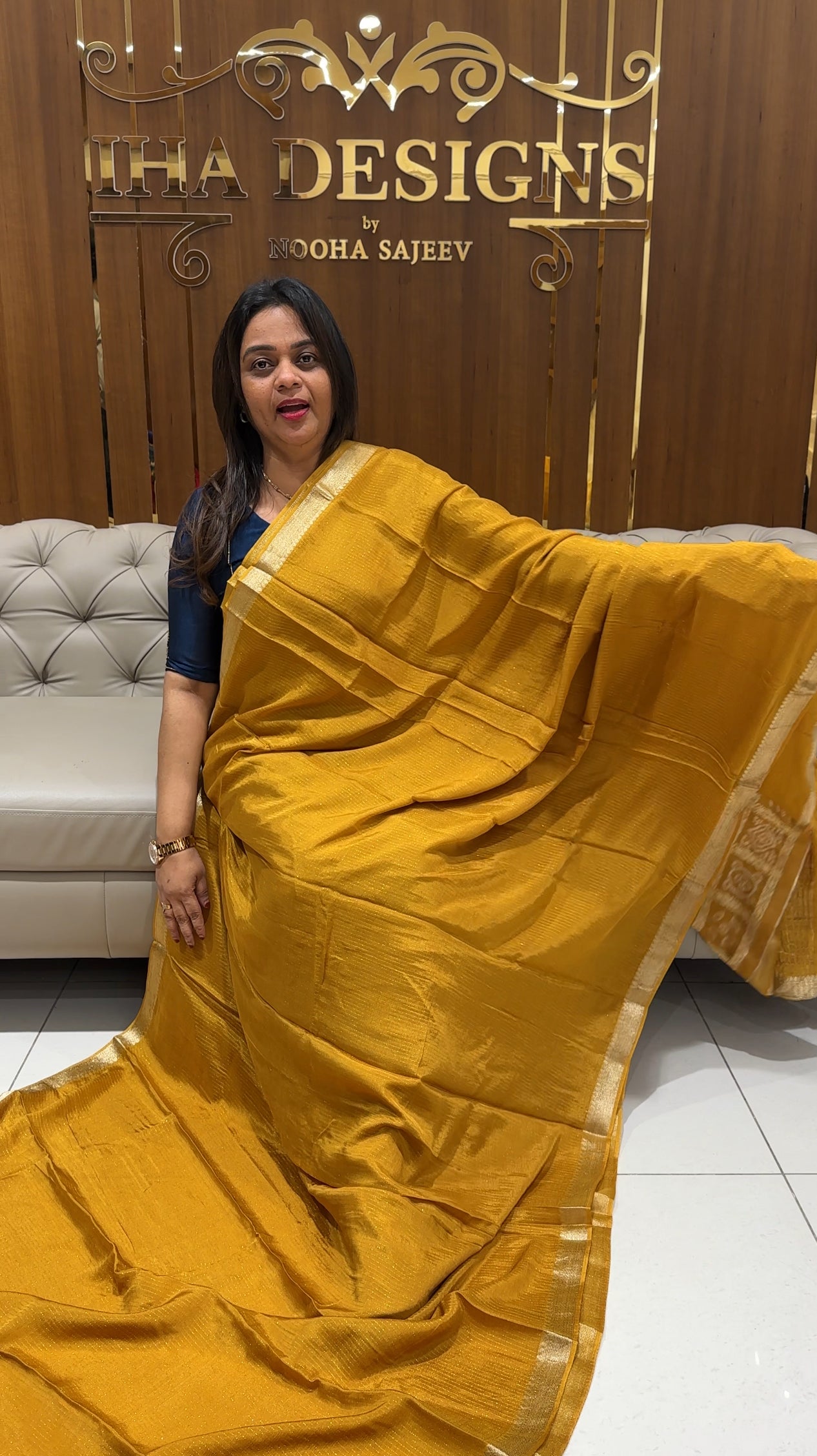 PLATINUM CHIFFON SAREES - IHA 24421