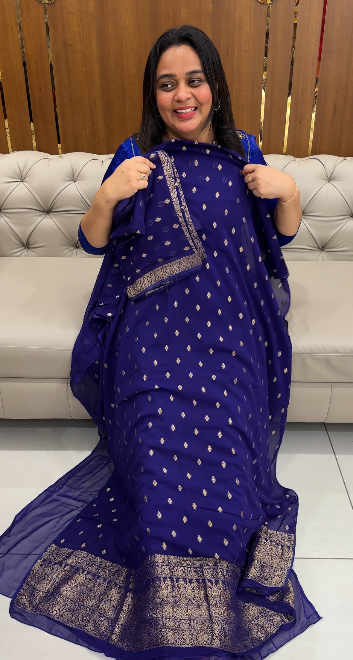 BANARASI UNSTITCHED SALWAR SUITS - IHA 27108