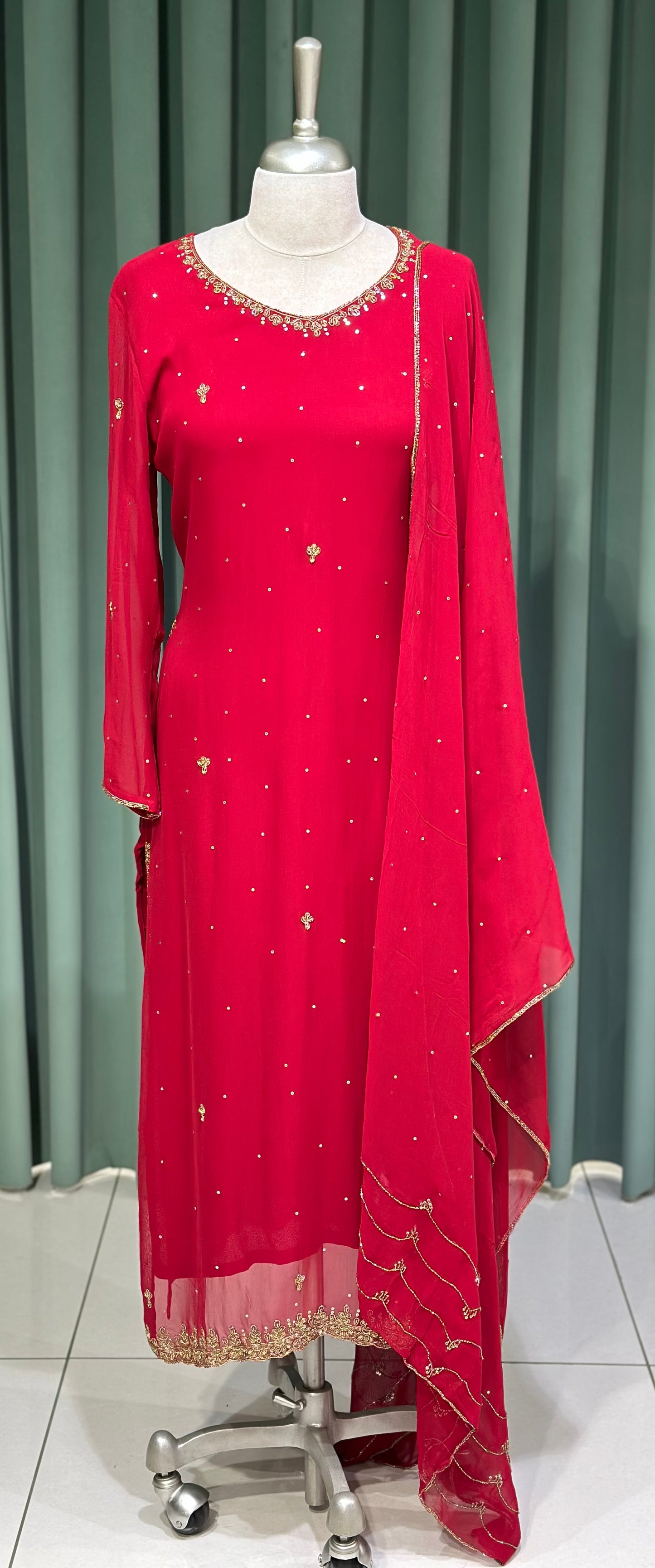 PARTY WEAR TOP, BOTTOM AND DUPATTA - IHA 27363