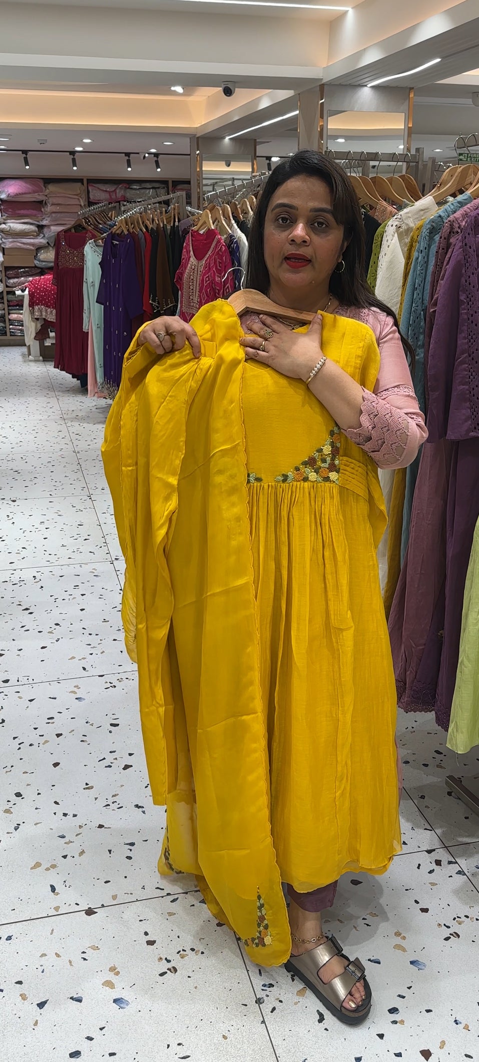 MALAI CHANDERI TOP,BOTTOM AND DUPATTA - IHA 23563