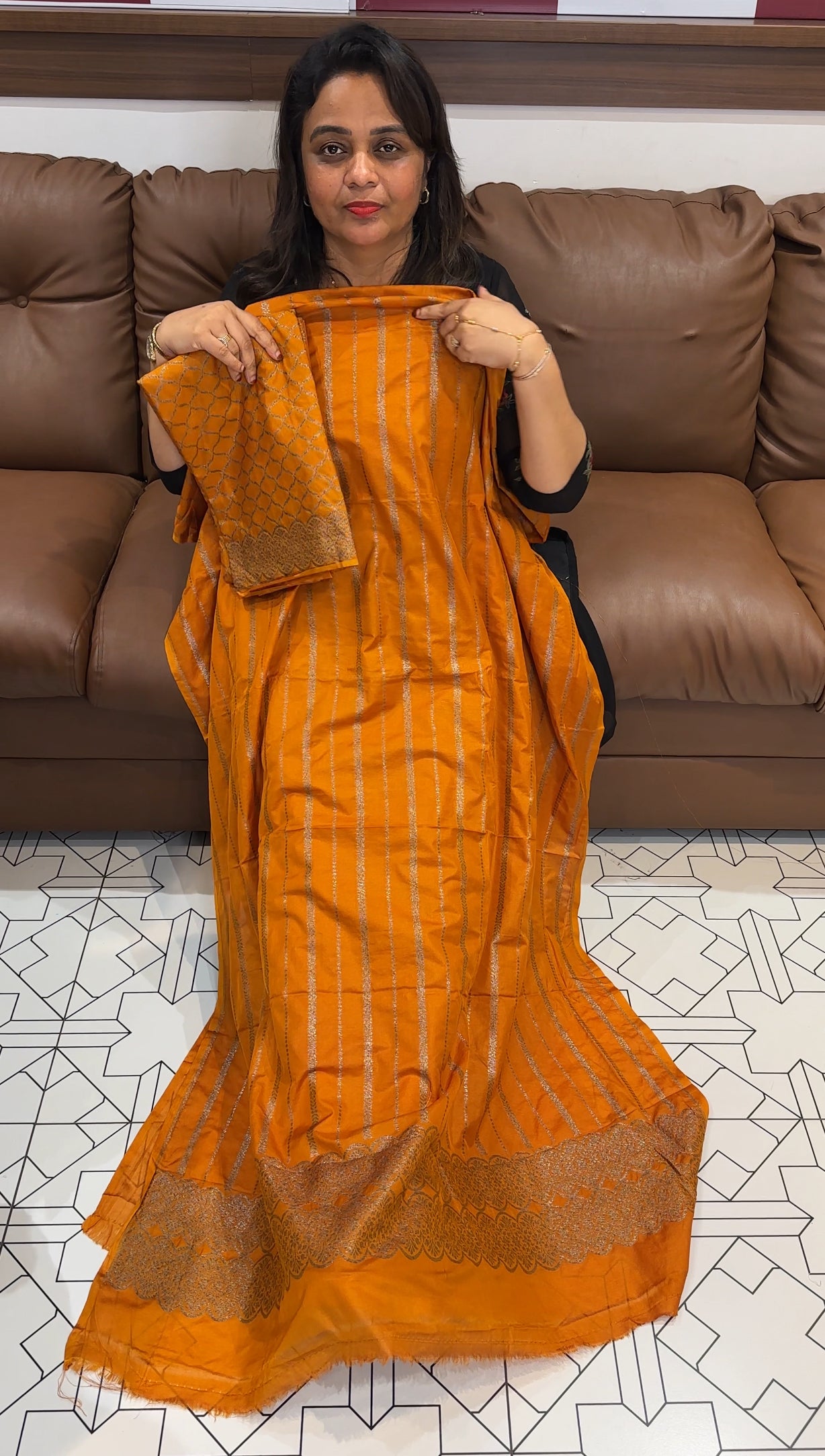 BANARASI UNSTITCHED SALWAR SUITS - IHA 24811