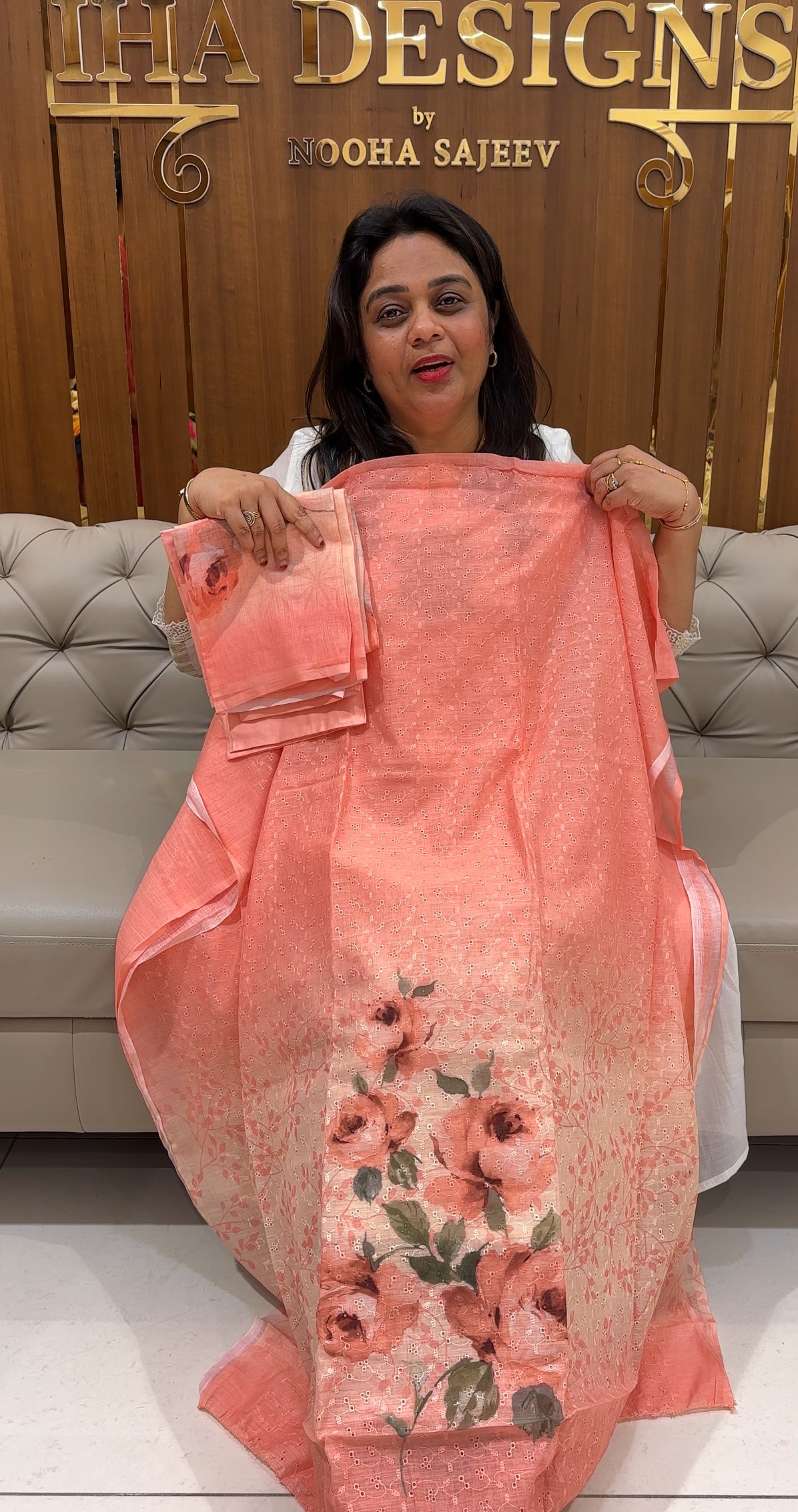 COTTON PRINTED UNSTITCHED SALWAR SUITS - IHA 24873