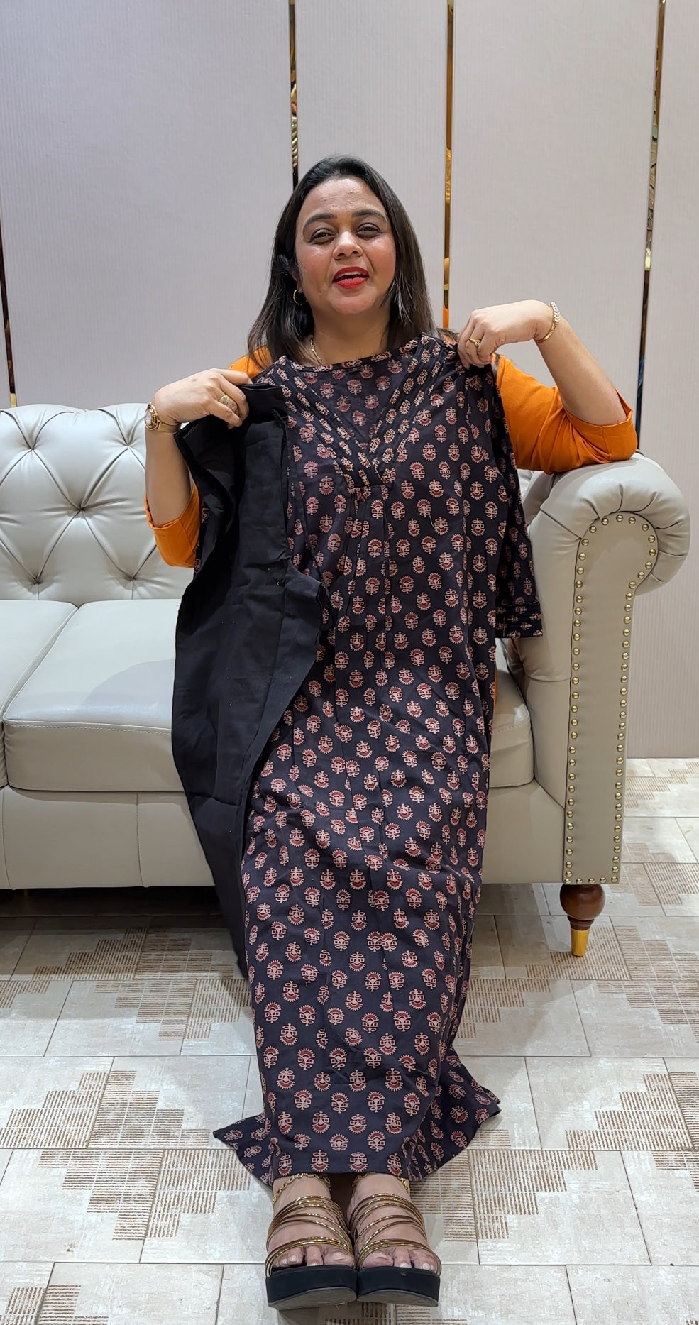 PRINTED COTTON TOP AND BOTTOM - IHA 24401