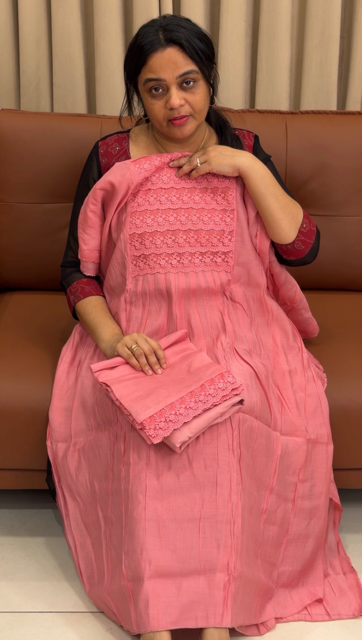 MUL CHANDERI UNSTITCHED SALWAR SUITS - IHA 36098