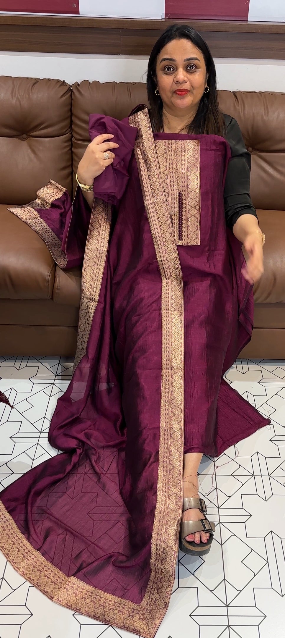 SEMI RAW SILK UNSTITCHED SALWAR SUITS - IHA 22051