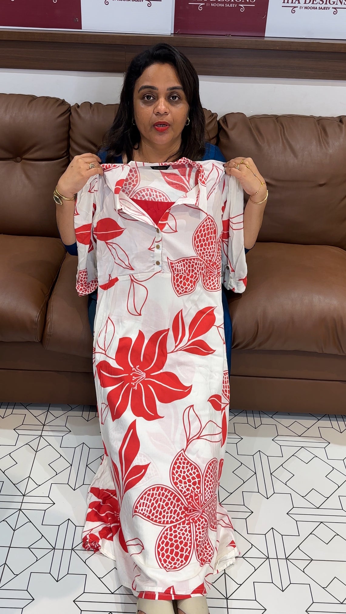 VISCOSE RAYON LONG TOPS - IHA 24824