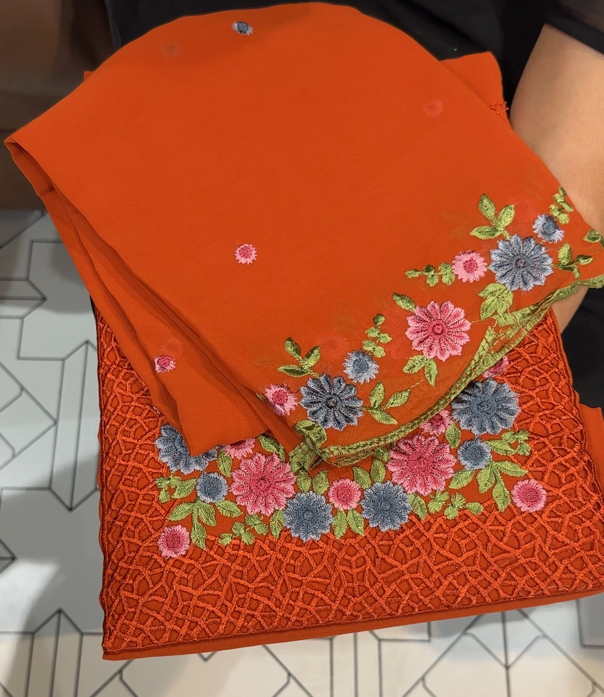 FAUX GEORGETTE UNSTITCHED SALWAR SUITS - IHA 24907