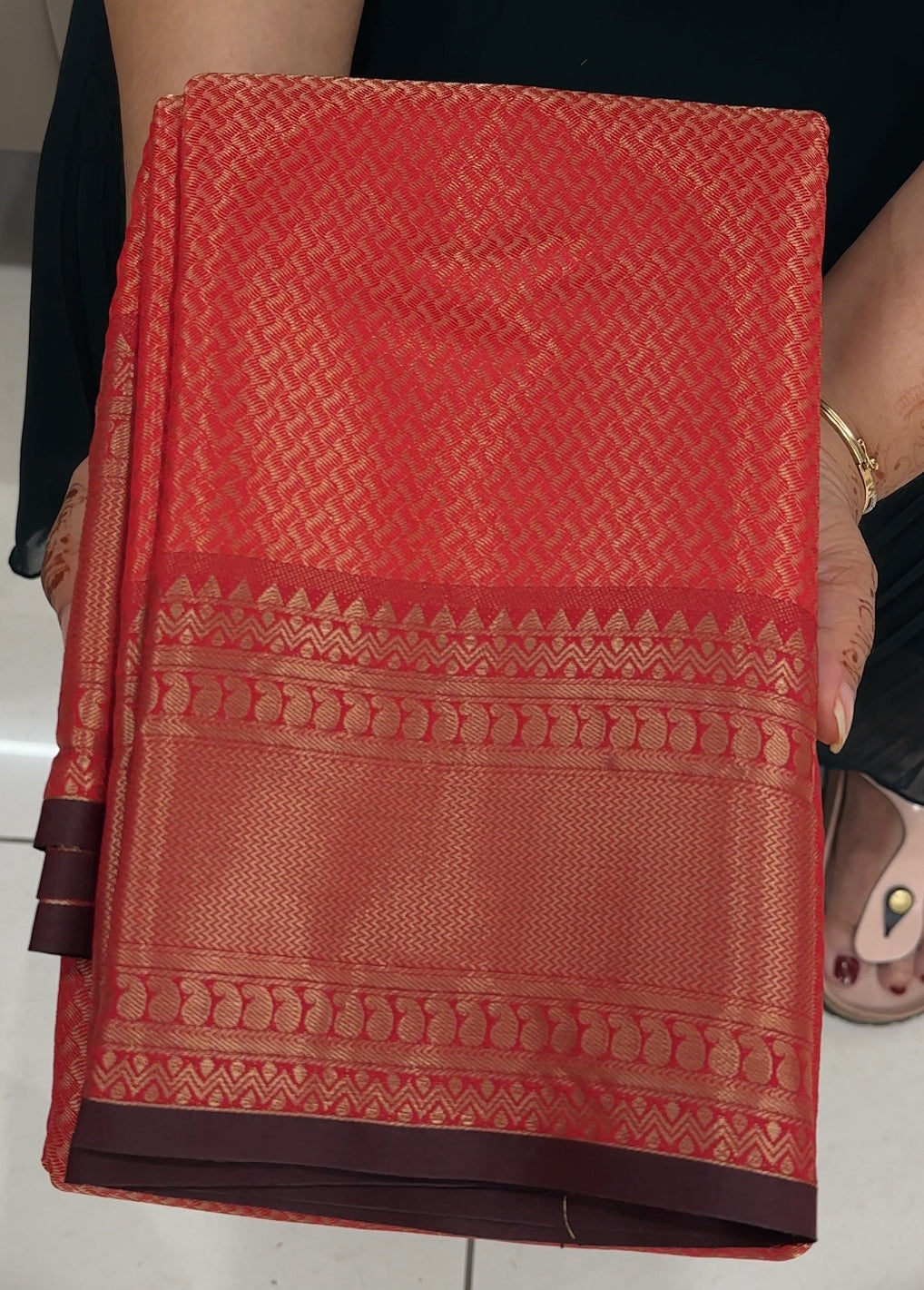 SEMI BROCADE SAREES - IHA 27431
