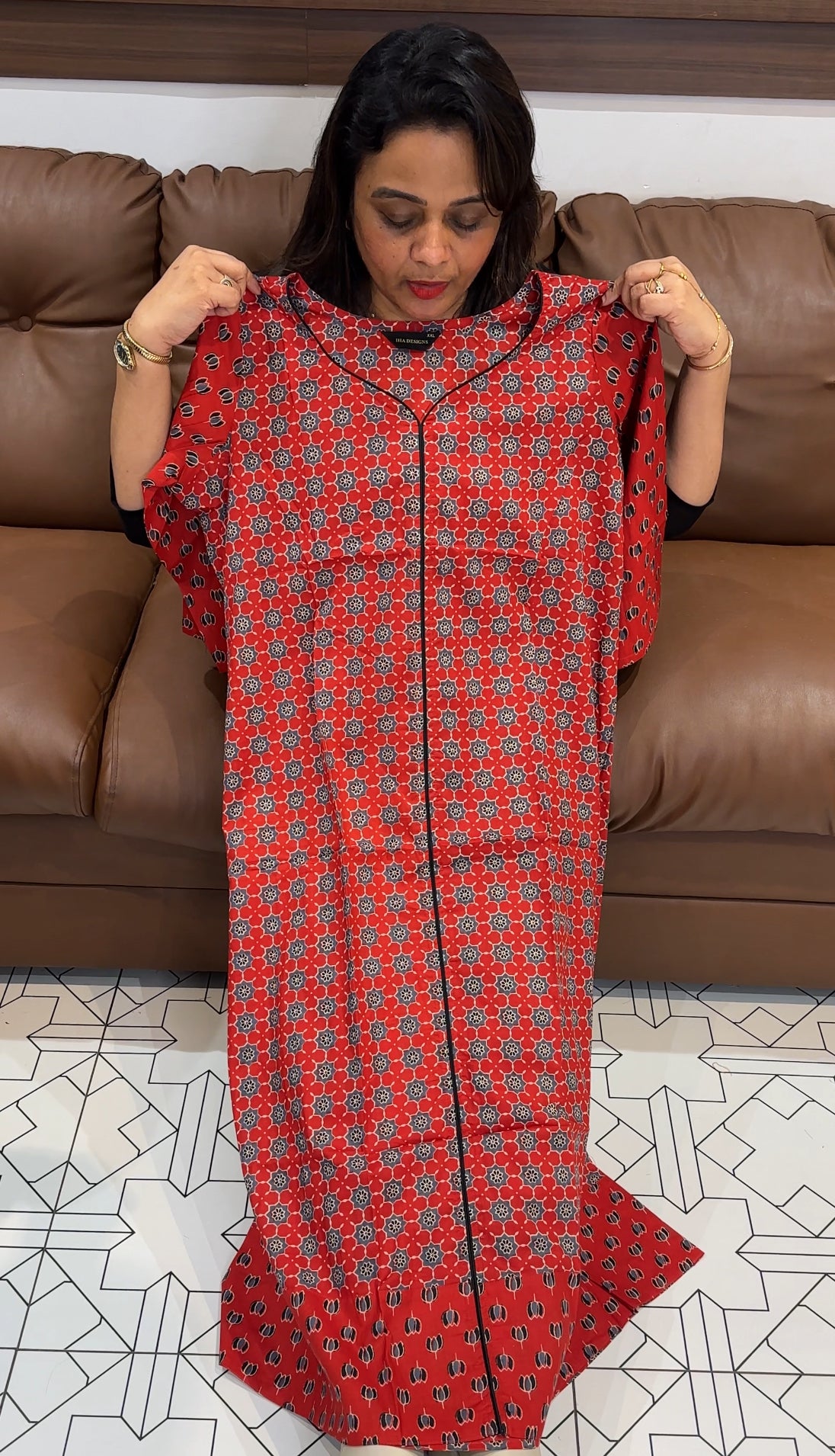 COTTON AJRAKH TOPS - IHA 24860