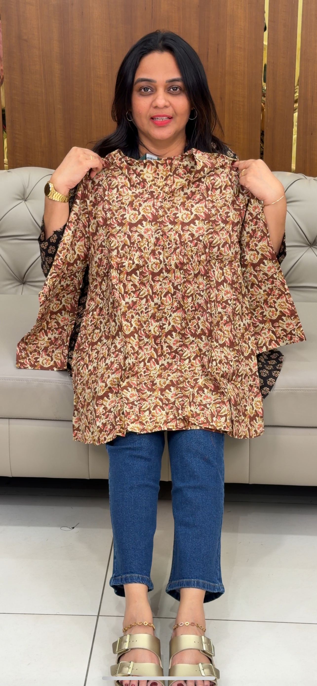 PRINTED SHORT TOPS - IHA 32966