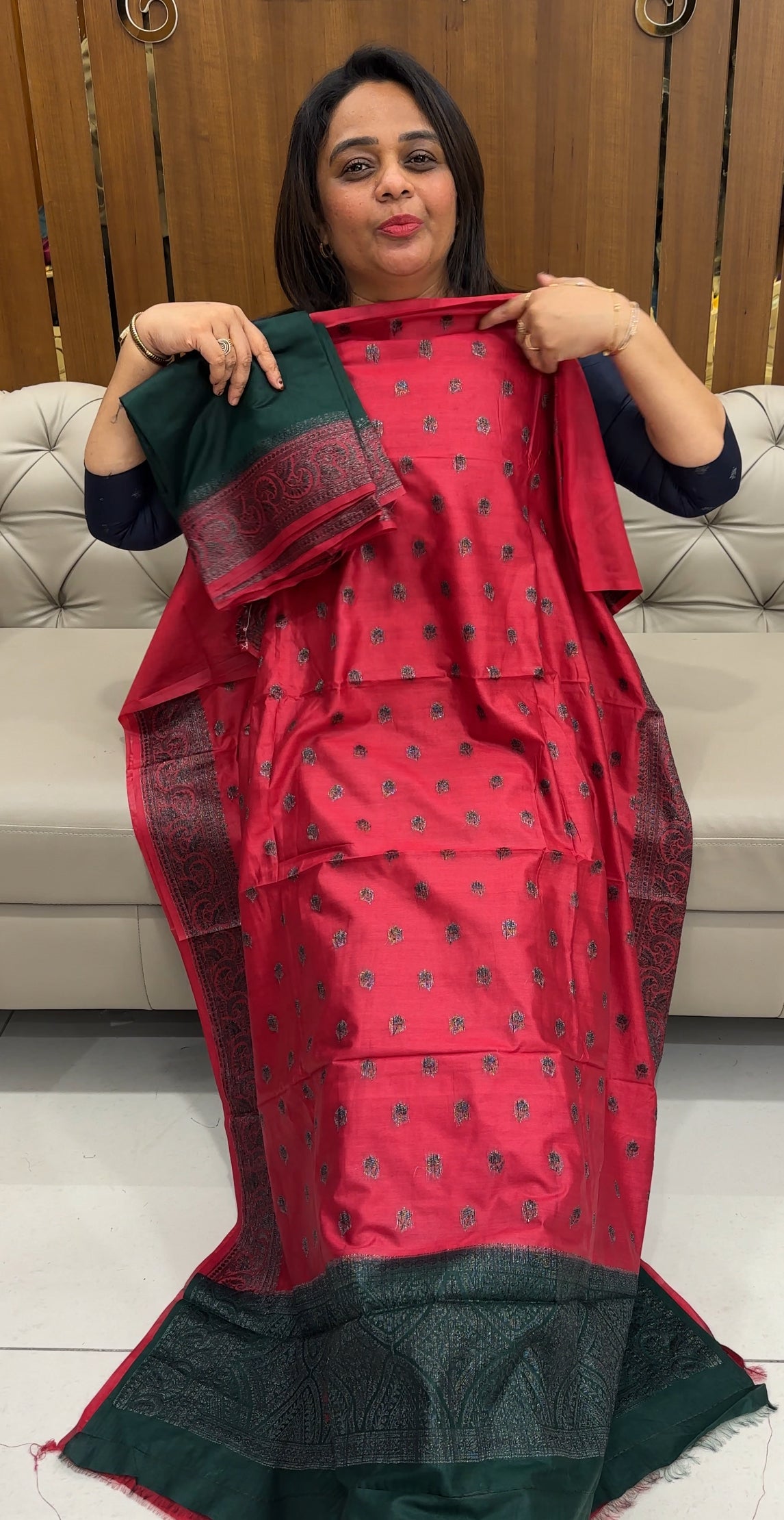 TUSSUR BANARASI UNSTITCHED SALWAR SUITS - IHA 25779