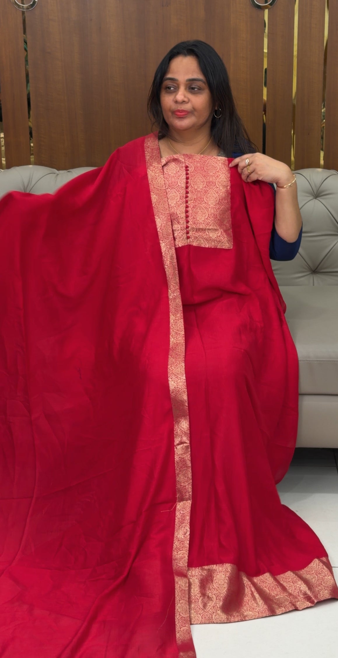 IHA'S IN-HOUSE SEMI RAW SILK UNSTITCHED SALWAR SUITS - IHA 28969