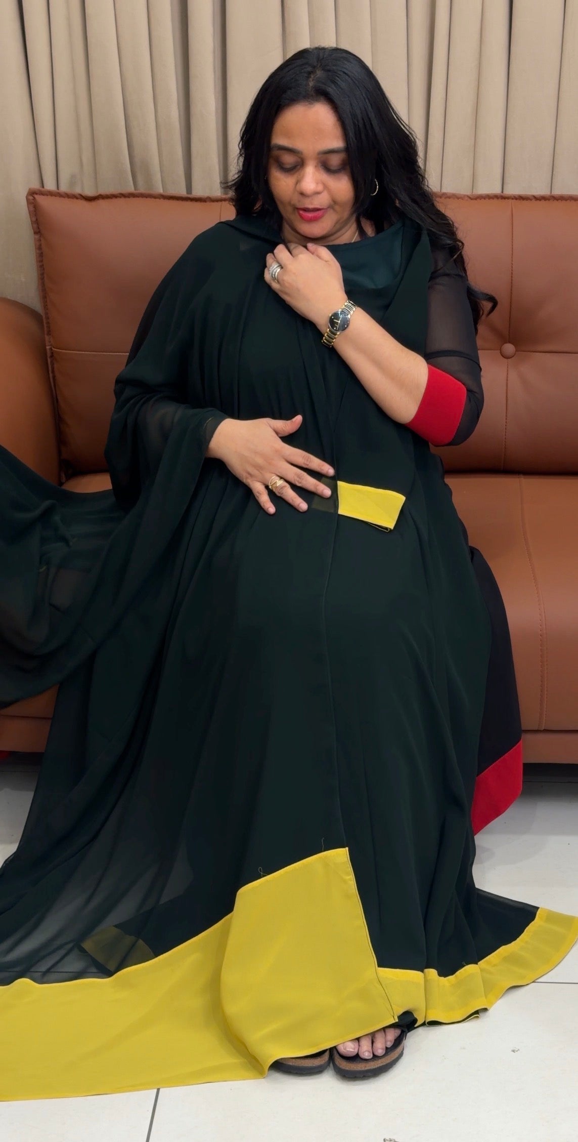 IHA'S IN-HOUSE GEORGETTE ALINE TOP AND DUPATTA - IHA 35028