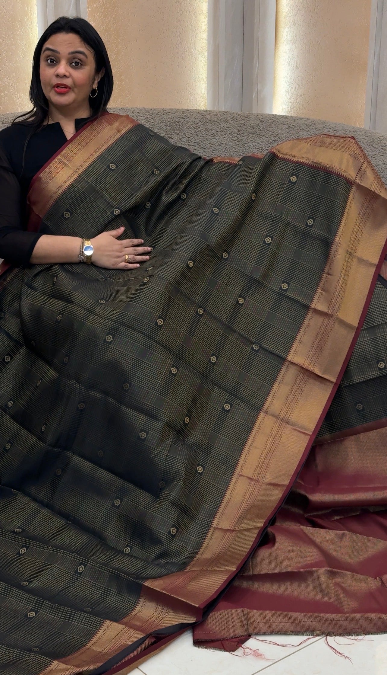 SEMI SILK SAREES - IHA 32898