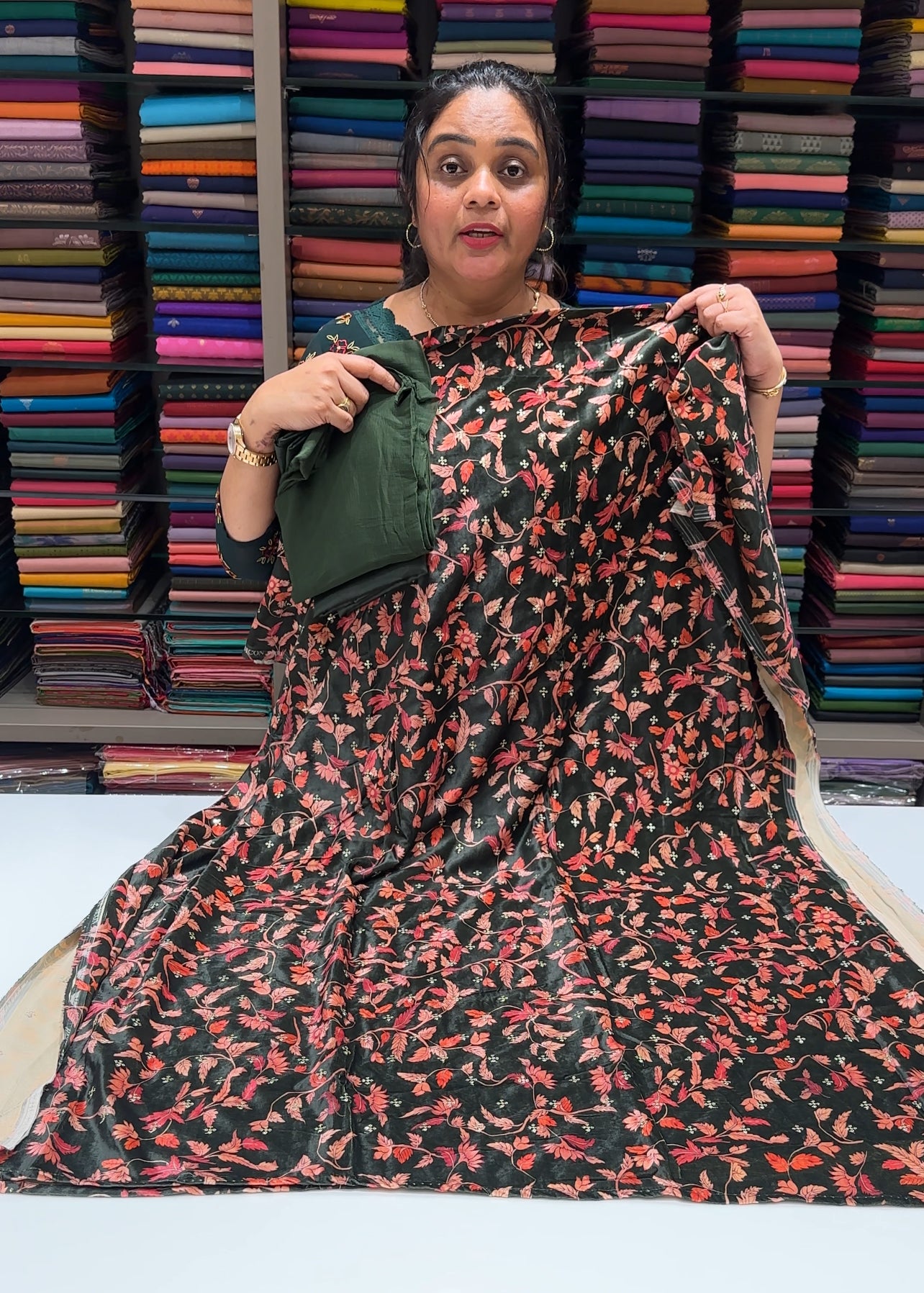 VISCOSE VELVET UNSTITCHED SALWAR SUITS - IHA 26521
