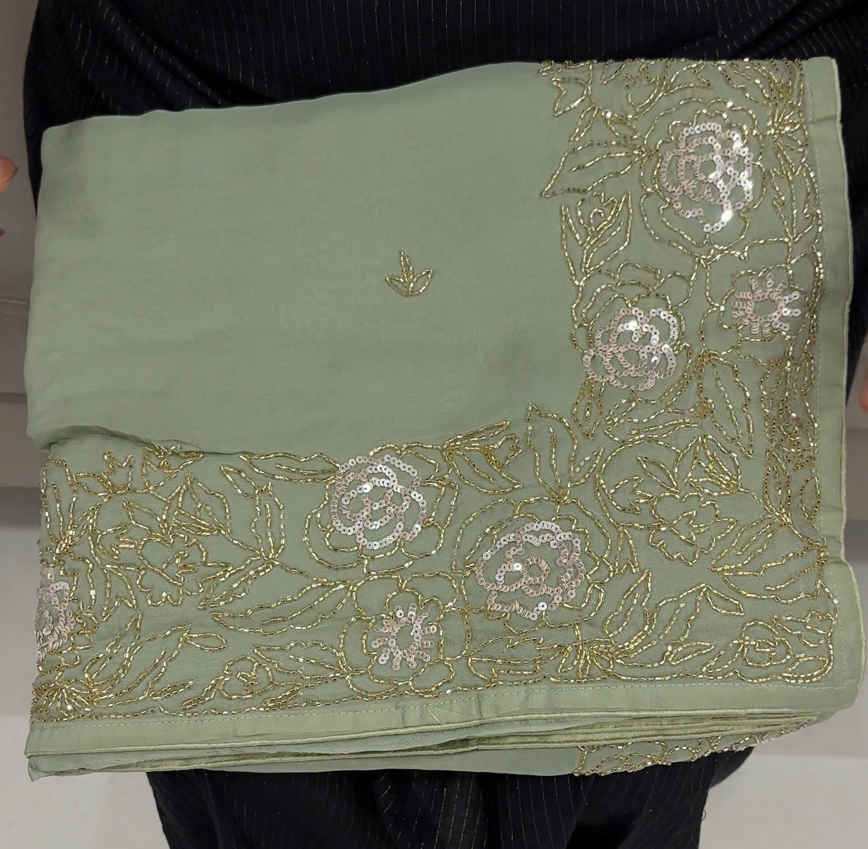 HANDWORKED ORGANZA SAREES - HA 26351