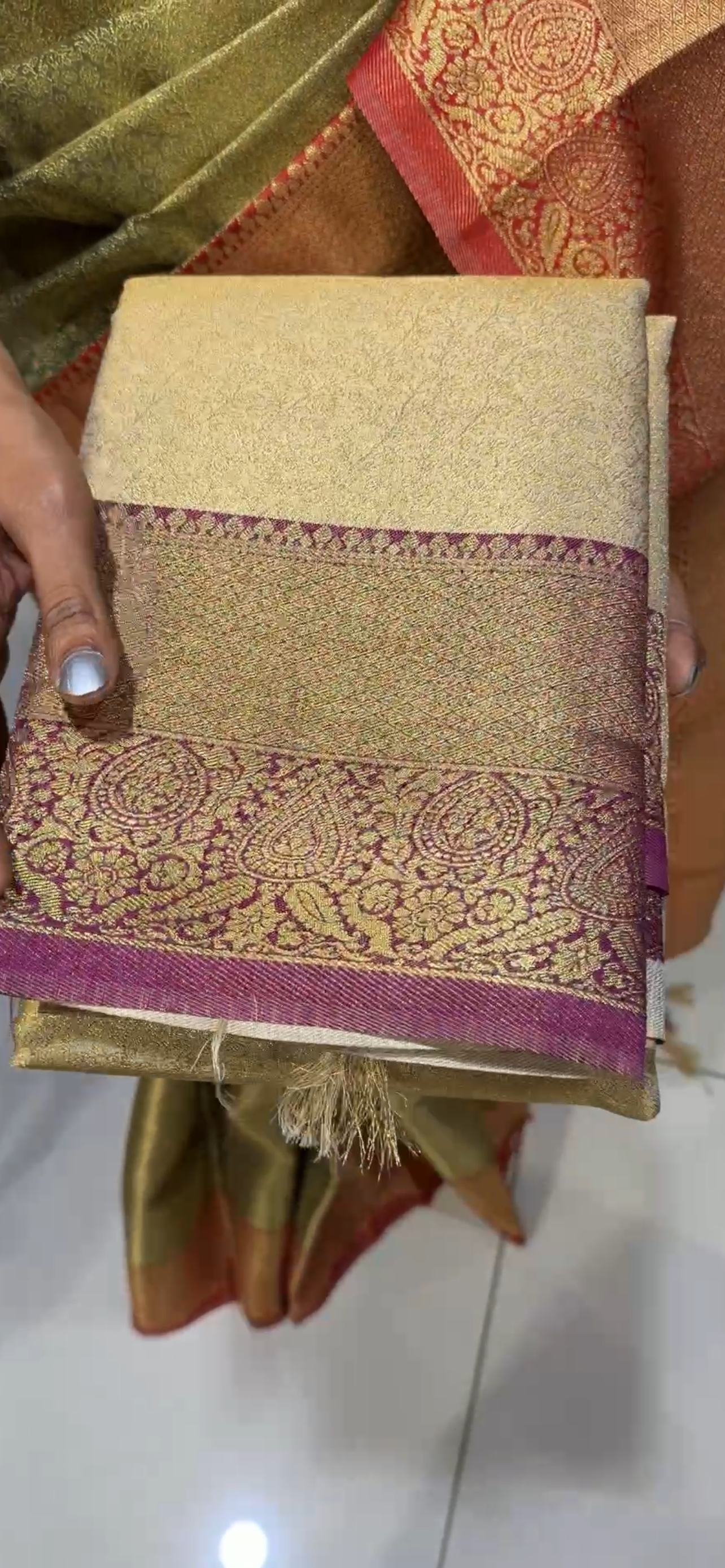 SEMI BROCADE SAREES - IHA 33514