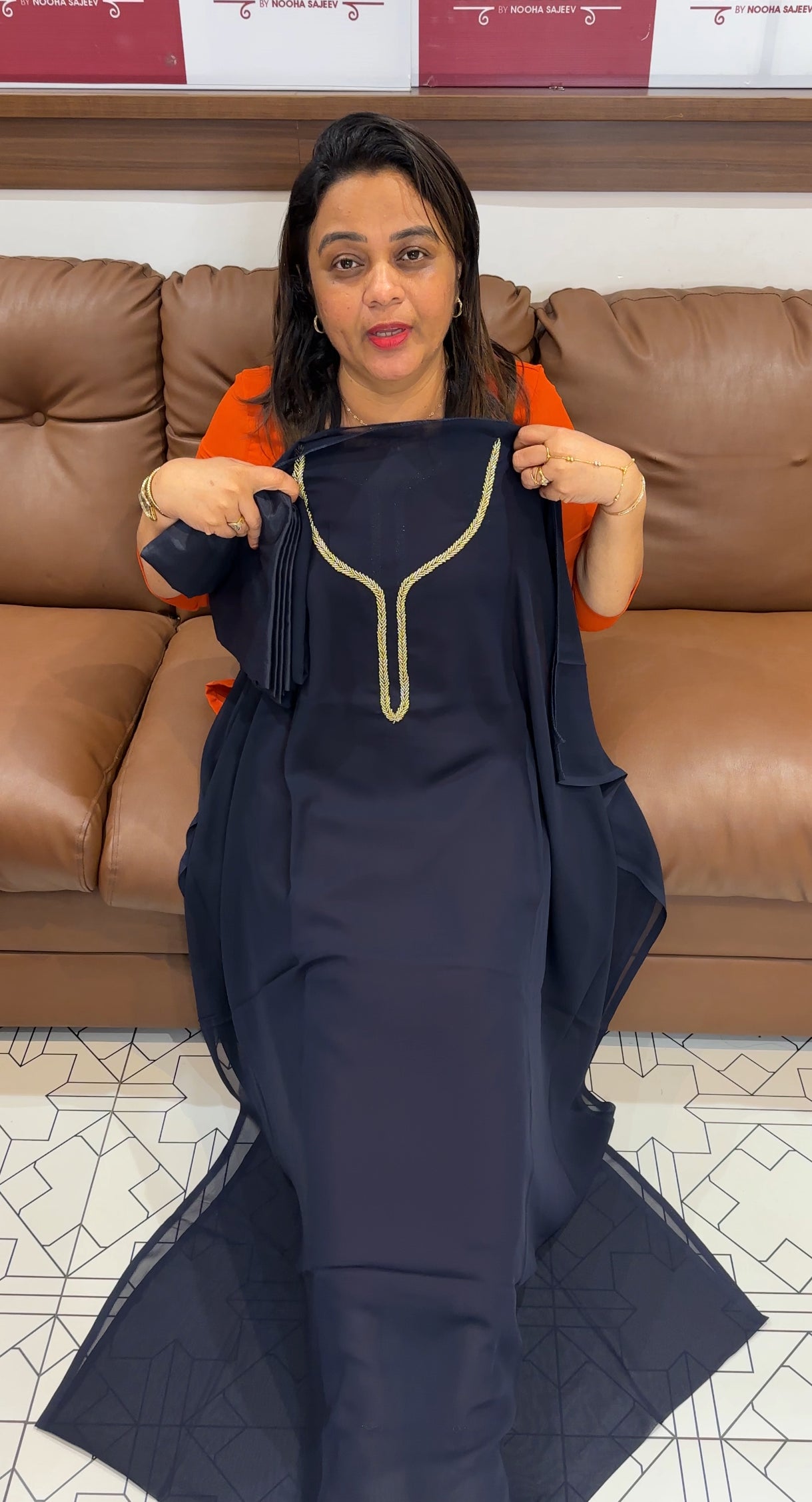HAND WORKED UNSTITCHED SALWAR SUITS- IHA 24755