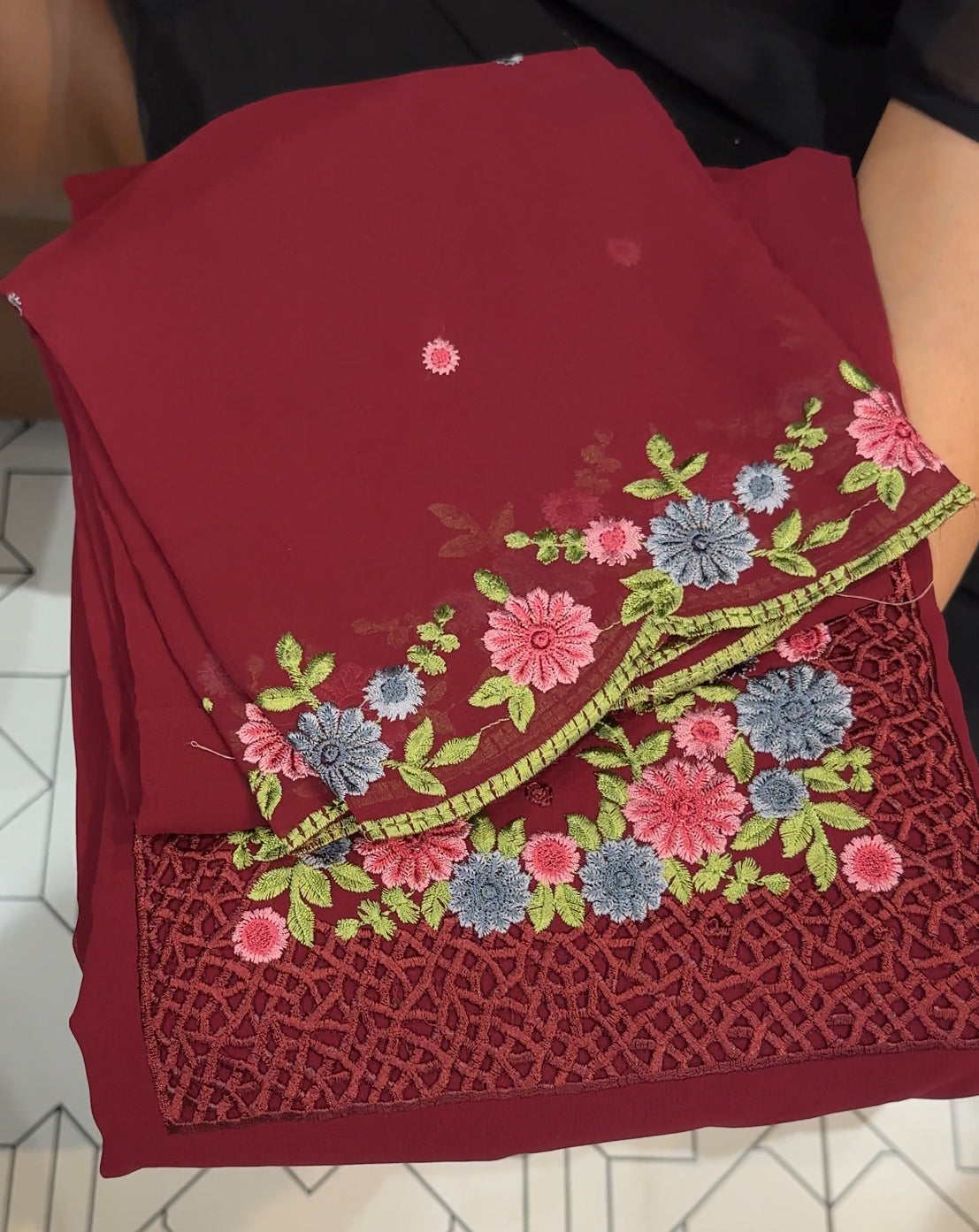 FAUX GEORGETTE UNSTITCHED SALWAR SUITS - IHA 24907