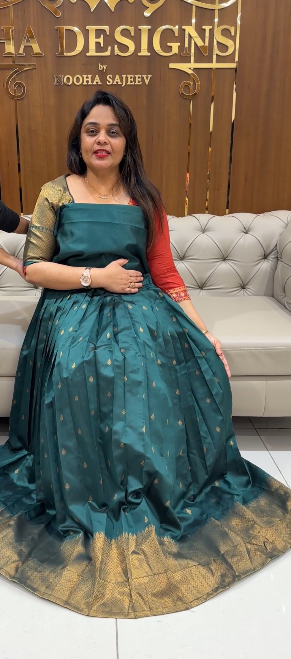 IHA'S IN-HOUSE SEMI STITCHED SKIRT AND TOP MATERIAL - IHA 24485